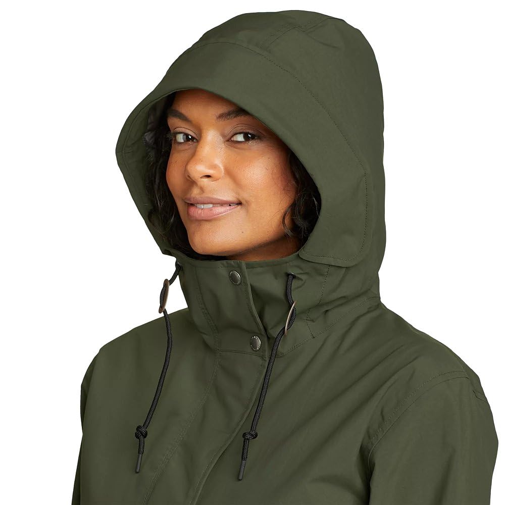 Eddie Bauer Women's Plus Size Port Townsend Trench Coat - Waterproof Raincoat for Outdoor Activities & Casual Wear
