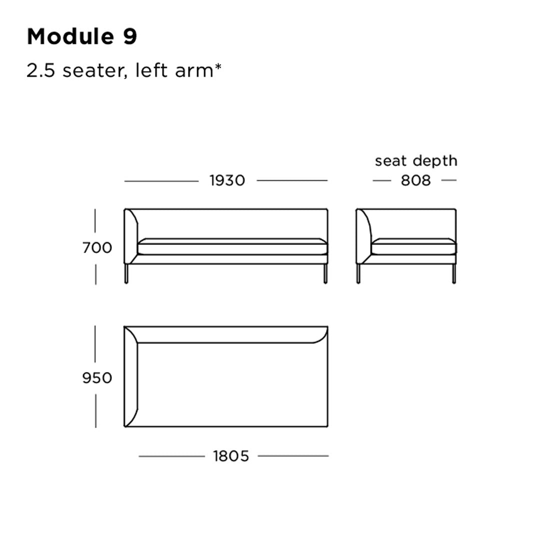 Blade Pre-Configured Sofa Set - Modern Sectional Couch with Easy Setup - Perfect for Living Room, Lounge & Home Theater Seating