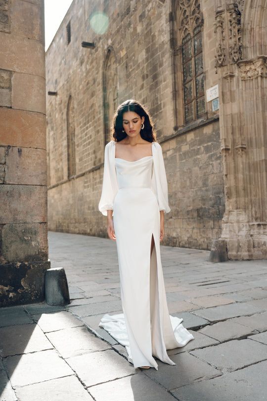 Jenny Yoo Luciana Wedding Gown - Elegant A-Line Bridal Dress for Church Ceremony & Beach Weddings