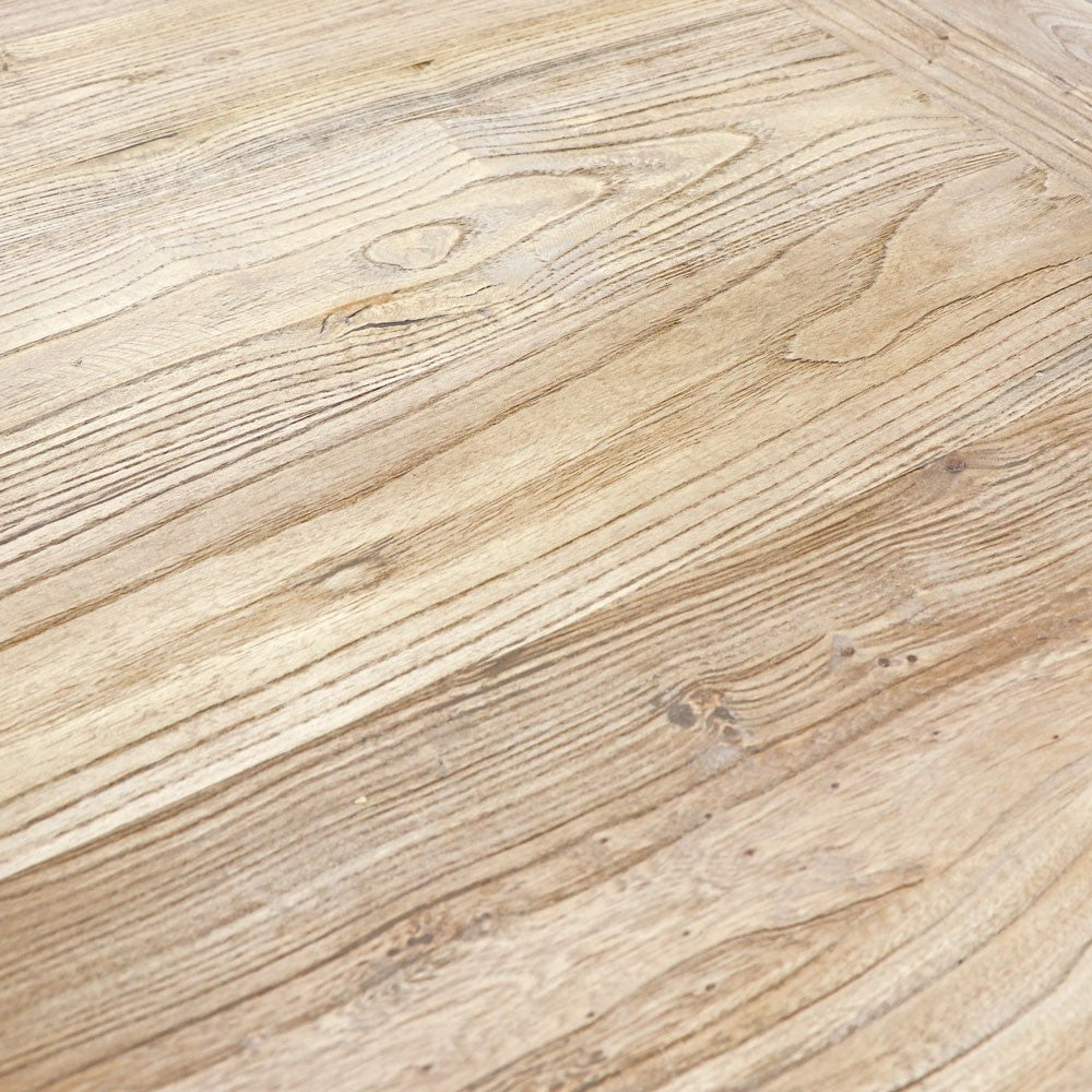 Loire Elm Dining Table 180cm - Solid Wood Farmhouse Dining Table for 6-8 People - Perfect for Kitchen, Dining Room, and Family Gatherings