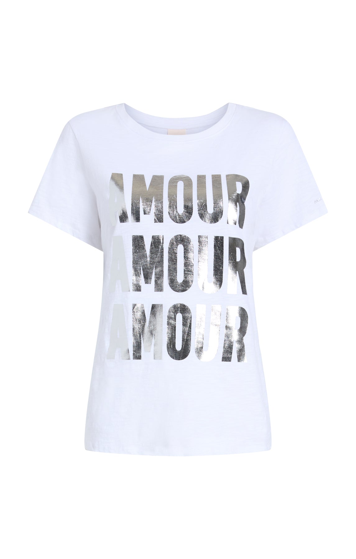 Cinq A Sept Amour Foiled Tee - Women's Fashion Graphic T-Shirt for Casual Wear & Night Out | Trendy Party Top
