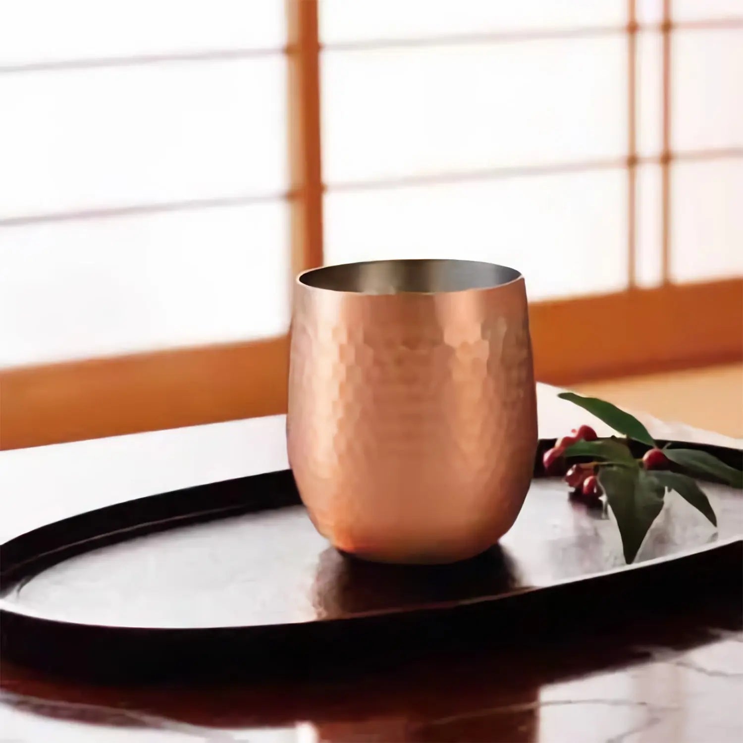 Asahi Copper Rocks Glass 340ml - Premium Whiskey Tumbler for Bourbon, Scotch & Cocktails - Elegant Barware for Home & Gifts