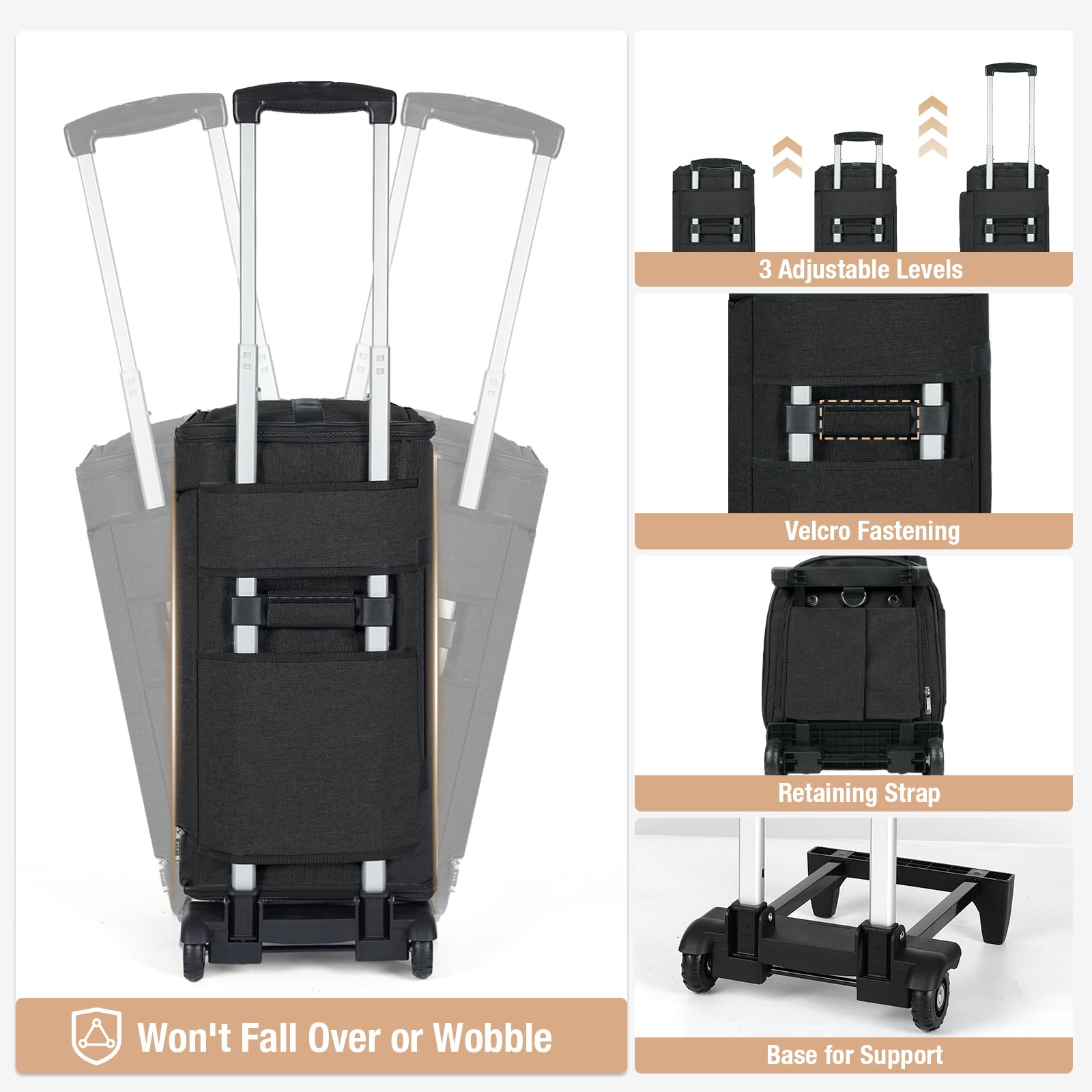 Premium Garment Bags with Wheels - Convertible Weekender Travel Bag, Large Duffle Luggage for Business Trips & Formal Events (Black) - Perfect for Air Travel, Weddings & Business Meetings