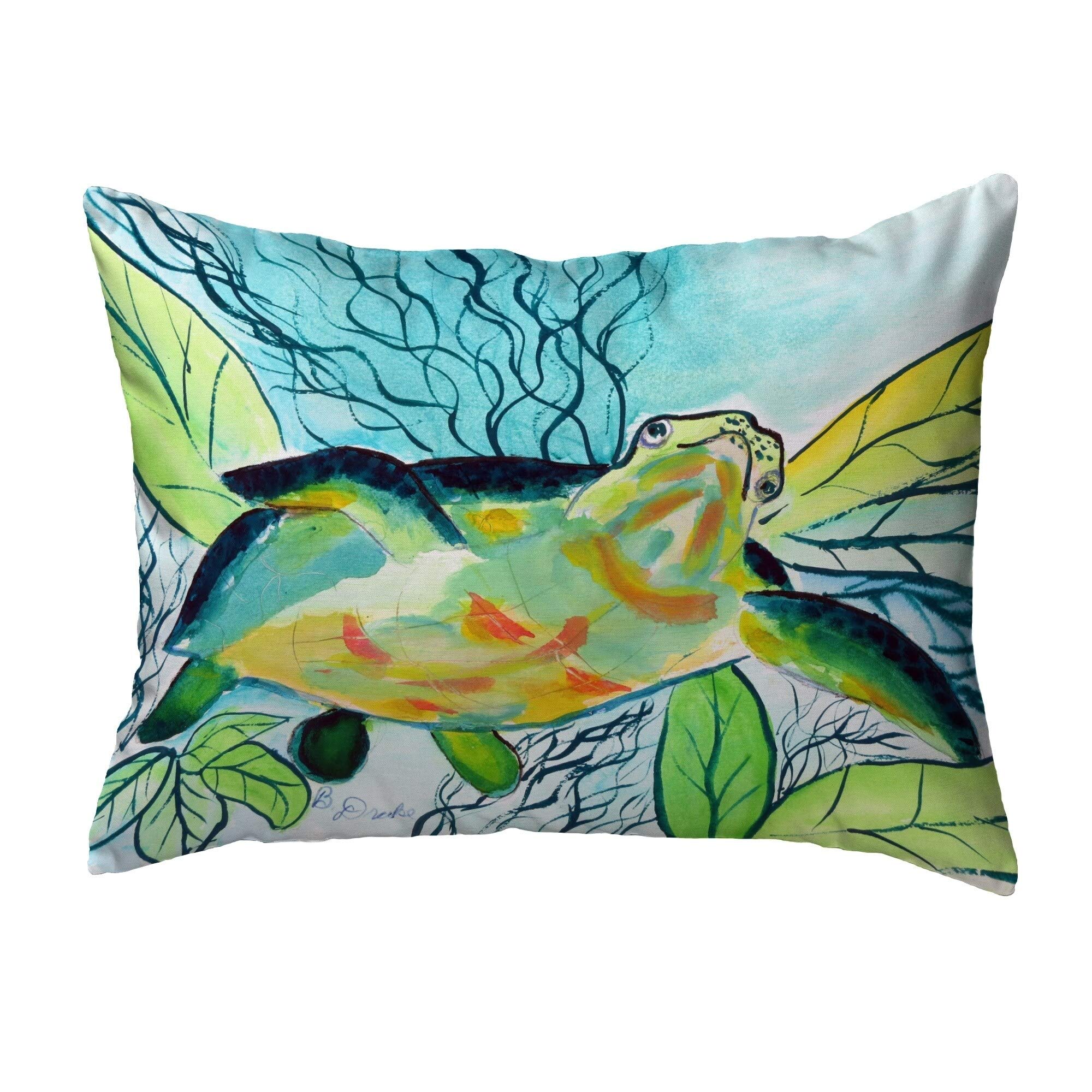 Betsy Drake KS1118 Decorative Throw Pillow 11x14 Inches - Multi-Color Boho Style for Sofa, Bed & Home Decor
