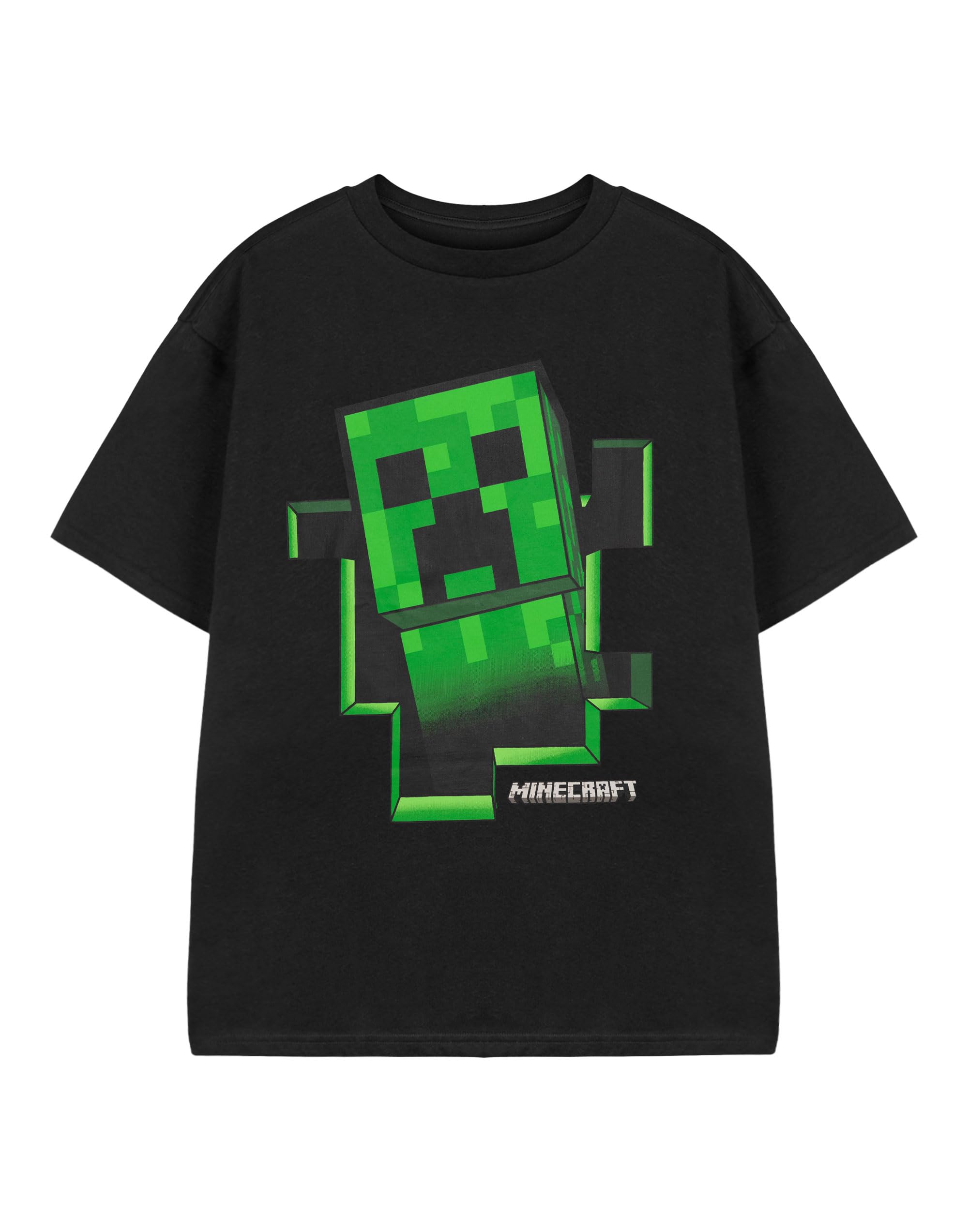 **Minecraft T-Shirt for Boys - Kids Creeper Gamer T-Shirt | Short Sleeve Black Tee for Boys | Perfect for Gaming, Birthday Gifts & Everyday Wear**