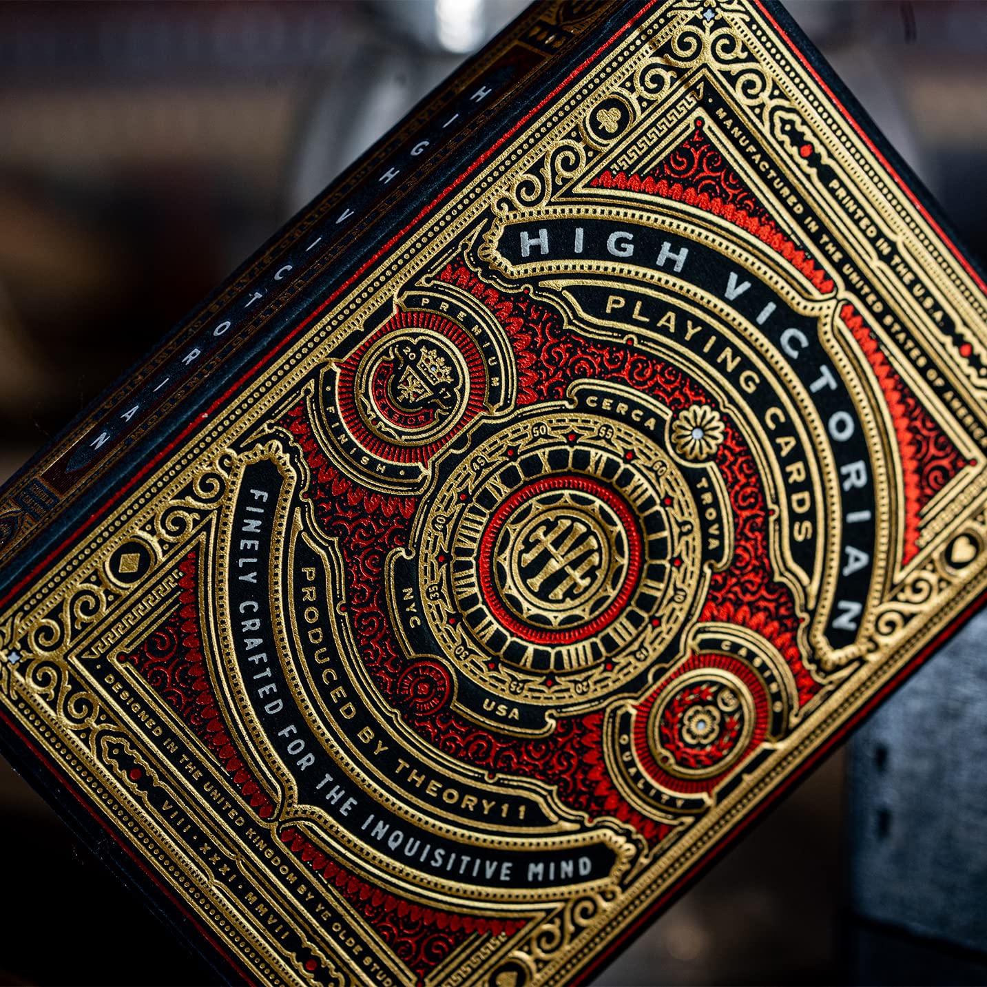 Victorian Style High-Quality Red Playing Cards - Elegant Classic Design for Poker, Bridge, and Magic Tricks - Perfect for Game Nights, Gifts, and Collectors