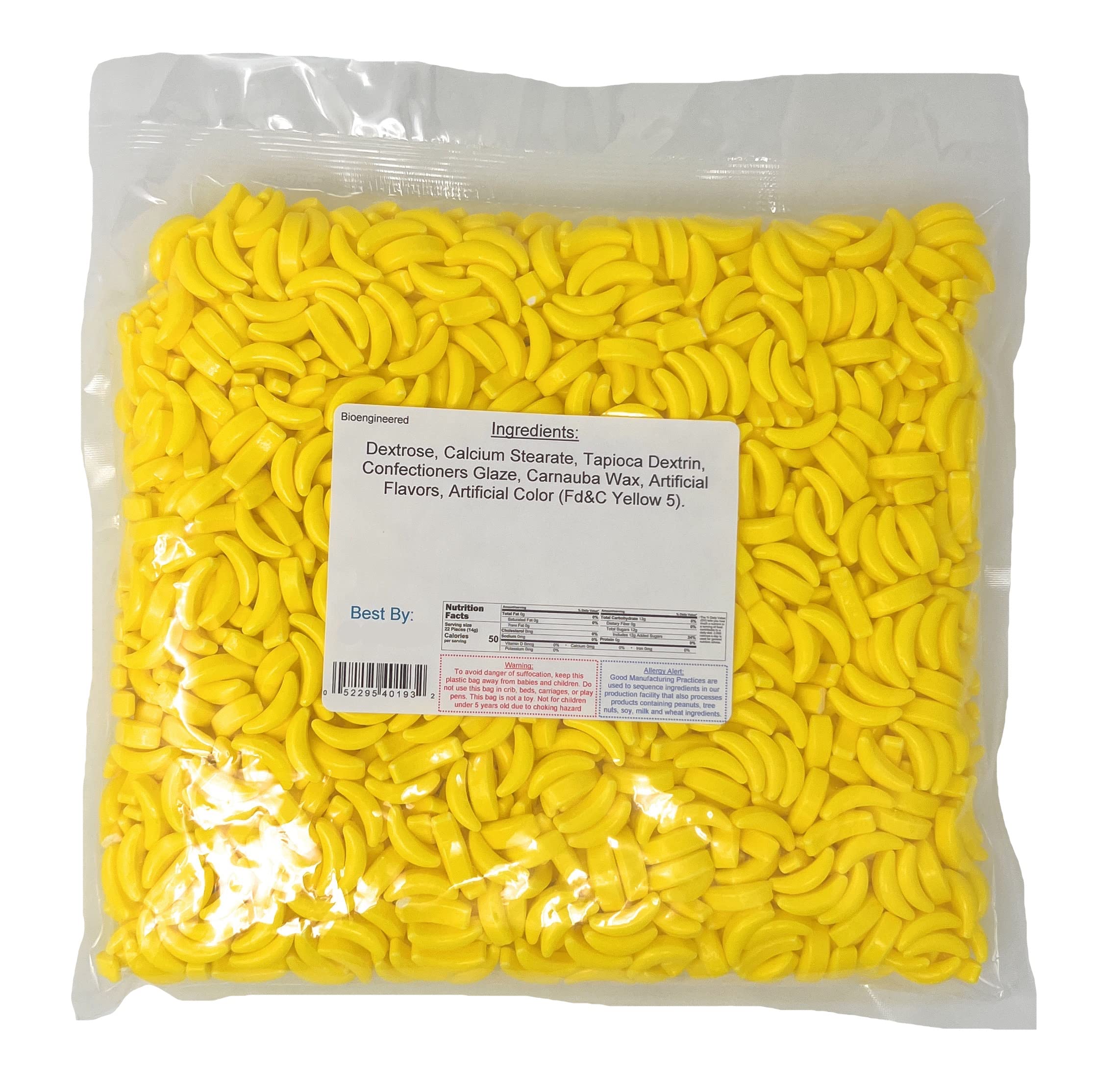 Yankee Traders Banana Flavored Candy - 2 Pound Bulk Bag | Sweet Tropical Treat for Parties, Halloween & Office Snacks