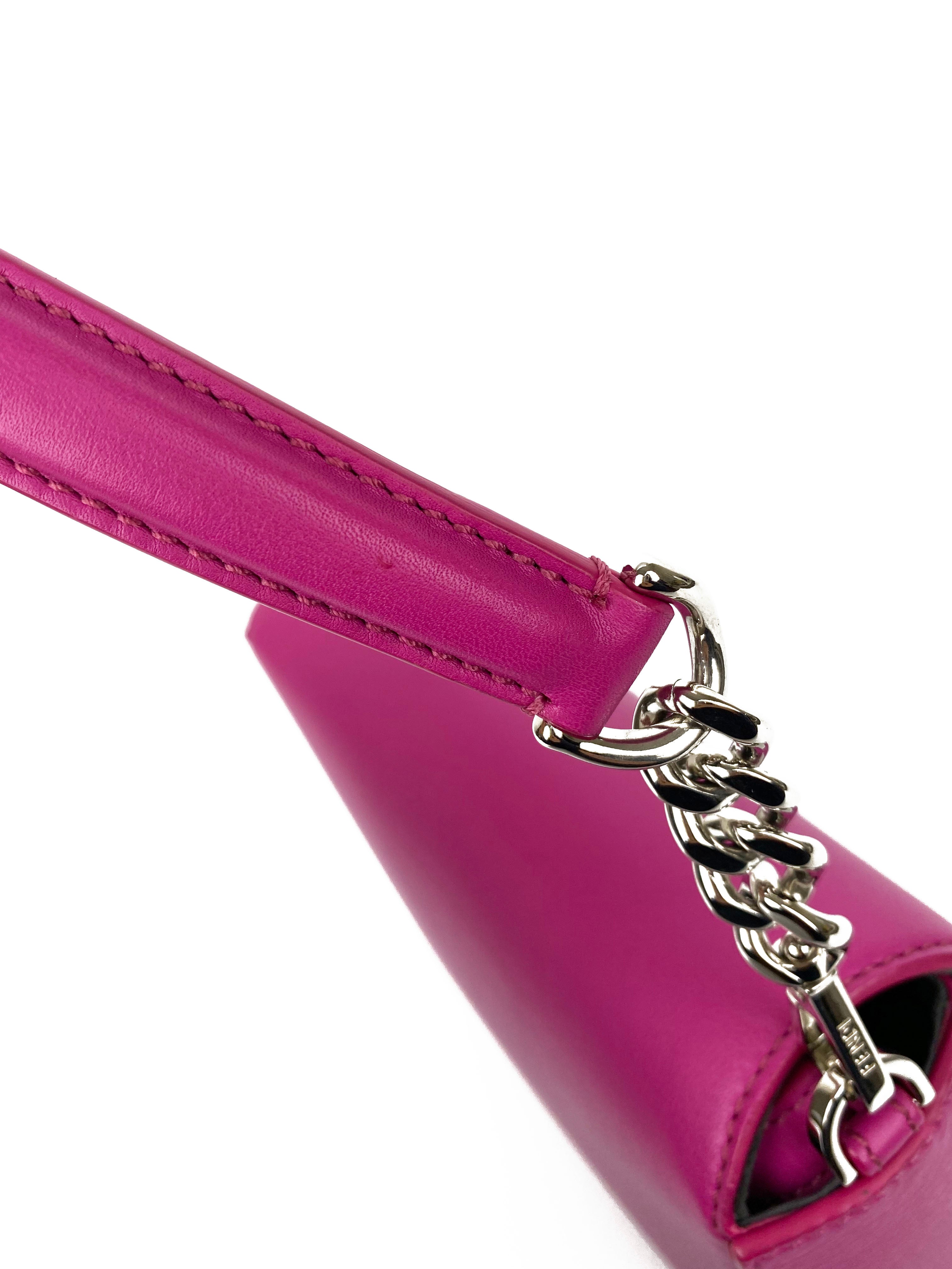 Fendi Magenta 3 Baguette Bag - Luxury Shoulder Handbag for Women | Trendy Crossbody Purse for Party, Dating & Everyday Use