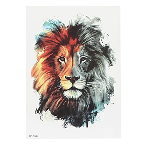 Waterproof Animal Pattern Temporary Tattoo Stickers for Men - Long Lasting Fake Tattoos for Parties, Halloween & Costume Events (HB-530)