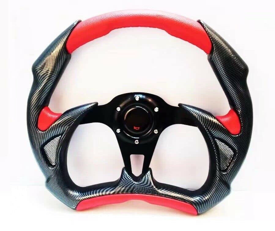 Polaris Slingsot Steering Wheel - Non-Quick Release, No Puller, Red & Black Design for Enhanced Control & Style | Perfect for Roadster Upgrades & Custom Builds