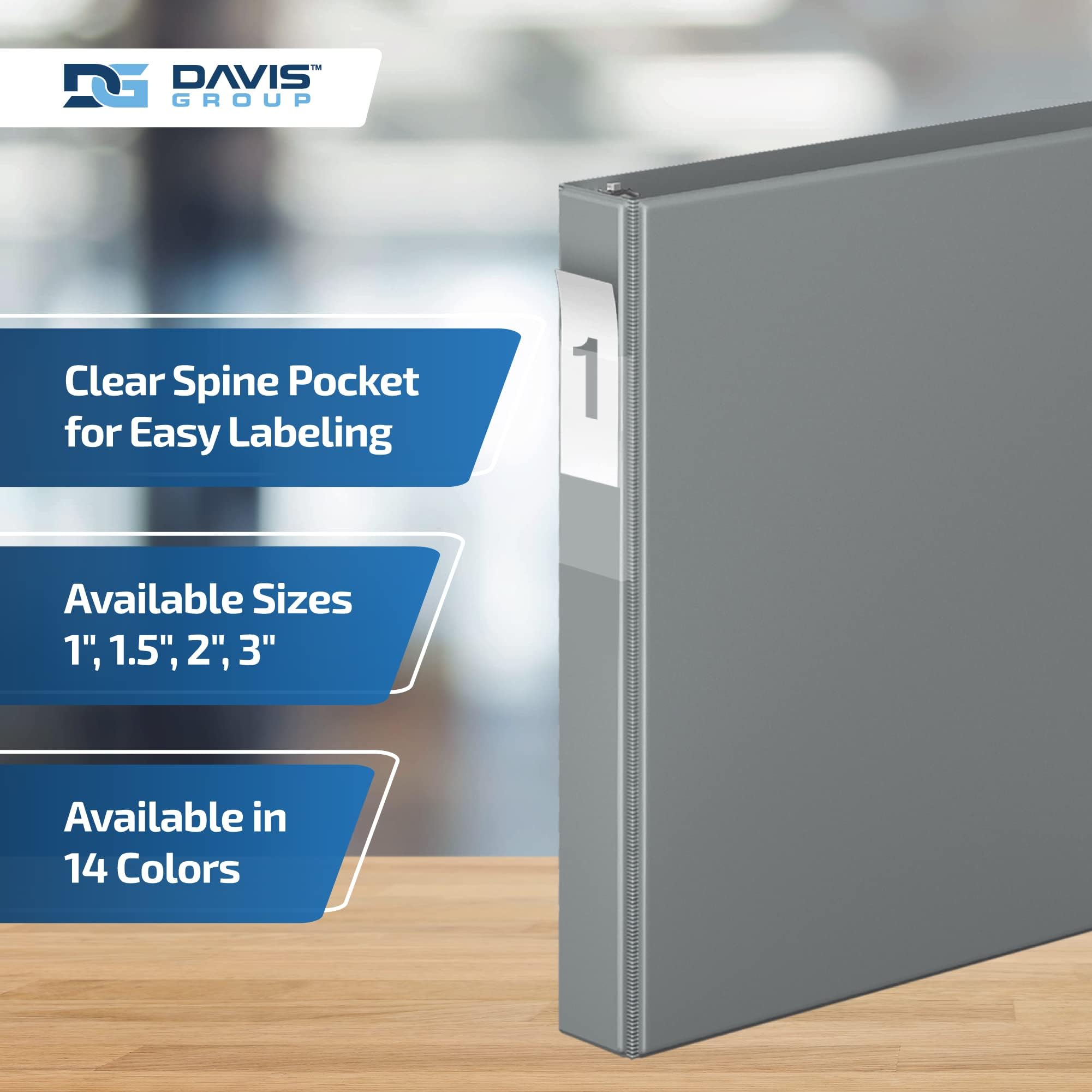 Premium 1-Inch 3-Ring Binder with D-Ring, Pack of 6 - Durable Gray Notebook Binders for School, Office & Home Organization - Ideal for Students, Teachers & Professionals