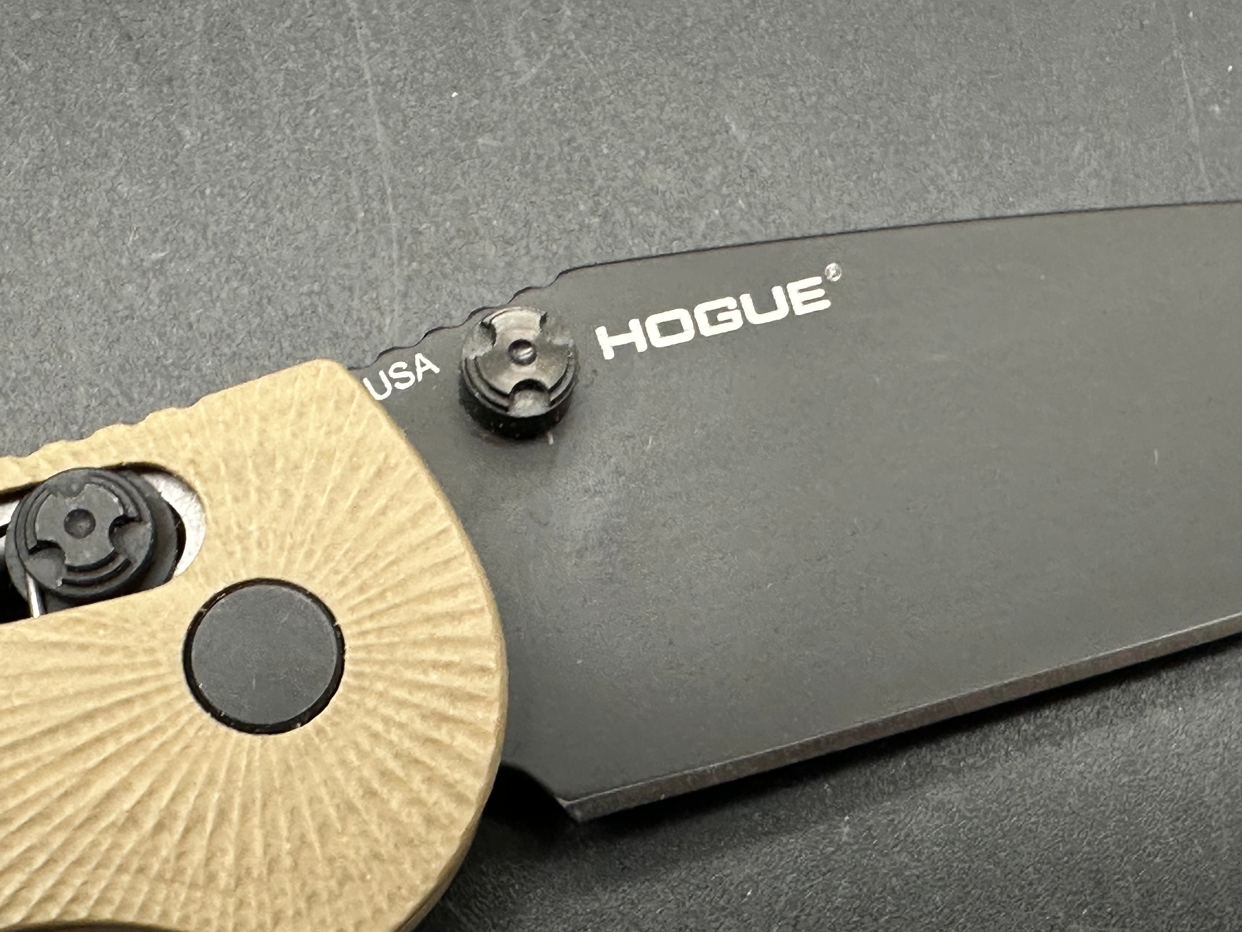 Hogue Ritter RSK Mini Knife with FDE G10 Scales & 20CV Black Blade - Perfect for EDC, Outdoor Adventures, and Tactical Use