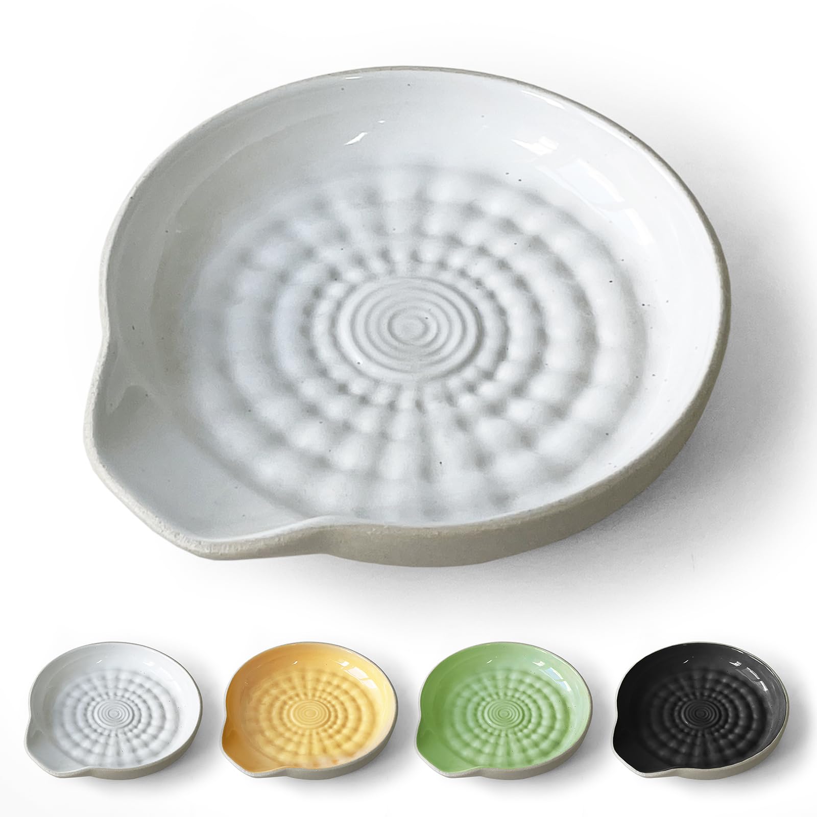 Ceramic Spoon Rest for Stove Top - Large Kitchen Counter Spoon Holder - Farmhouse Style Cooking Utensil Rest - Dishwasher Safe White Spoon Rest for Cooking, Baking & Serving (Perfect for Kitchen Counter, Stovetop Use & Dining Table Decor)