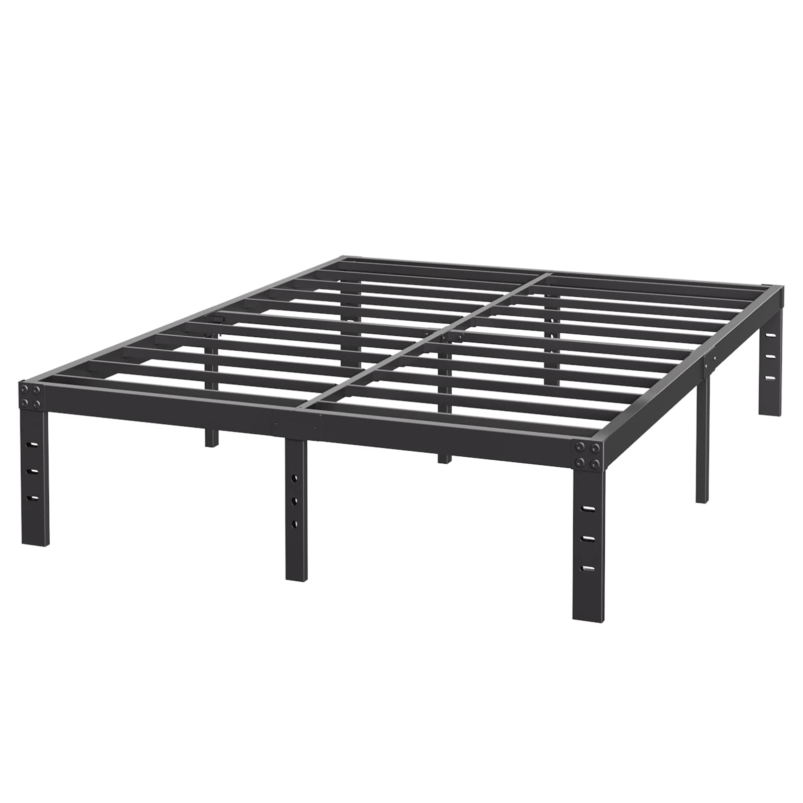COMASACH 14 Inch Heavy Duty Queen Size Bed Frame - 3500 lbs Capacity, Sturdy Metal Slats Platform (No Box Spring Needed), Easy Assembly, Noise-Free & Non-Slip Design with Under Bed Storage - Perfect for Small Spaces, Guest Rooms & Modern Bedrooms