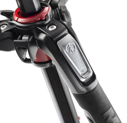 Manfrotto Aluminum 3-Section Tripod Stand with Quick Release Plate - Professional Camera Tripod for DSLR, Mirrorless, Video Cameras - Perfect for Photography, Videography, Travel & Outdoor Shooting (Black)