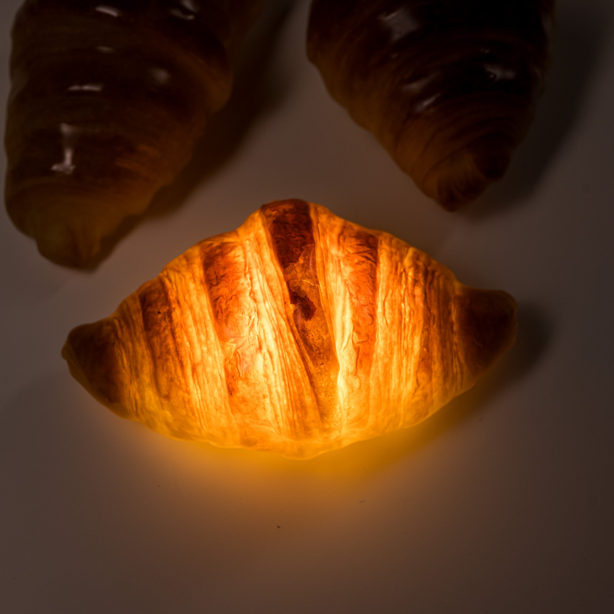 PAMPSHADE Realistic Bread Lamp - Croissant Shaped Decorative Light by Yukiko Morita | Perfect for Kitchen, Cafe & Cozy Home Decor