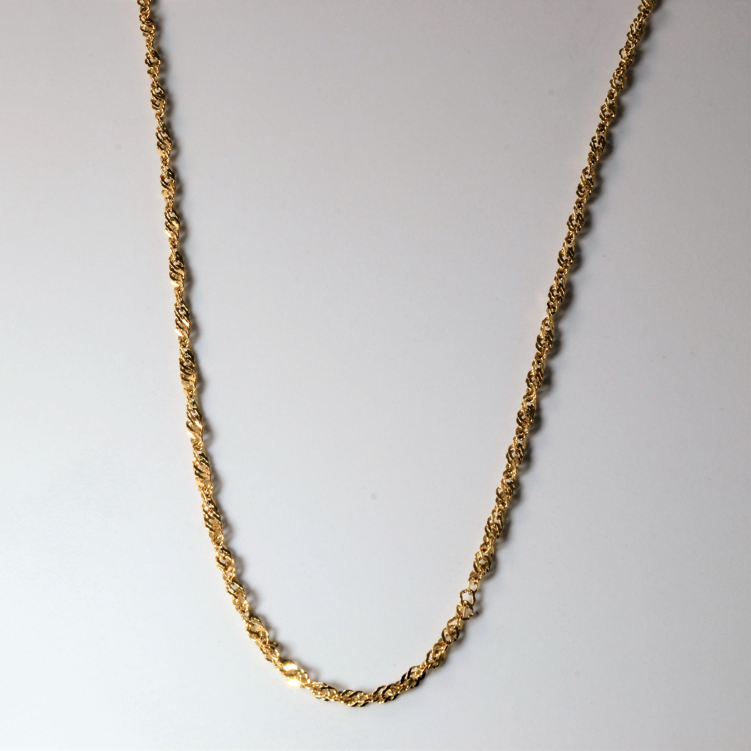 10K Yellow Gold Singapore Chain Necklace for Women - 30 Inch Long Dainty Cable Link Chain - Perfect for Layering, Gifts, and Everyday Wear