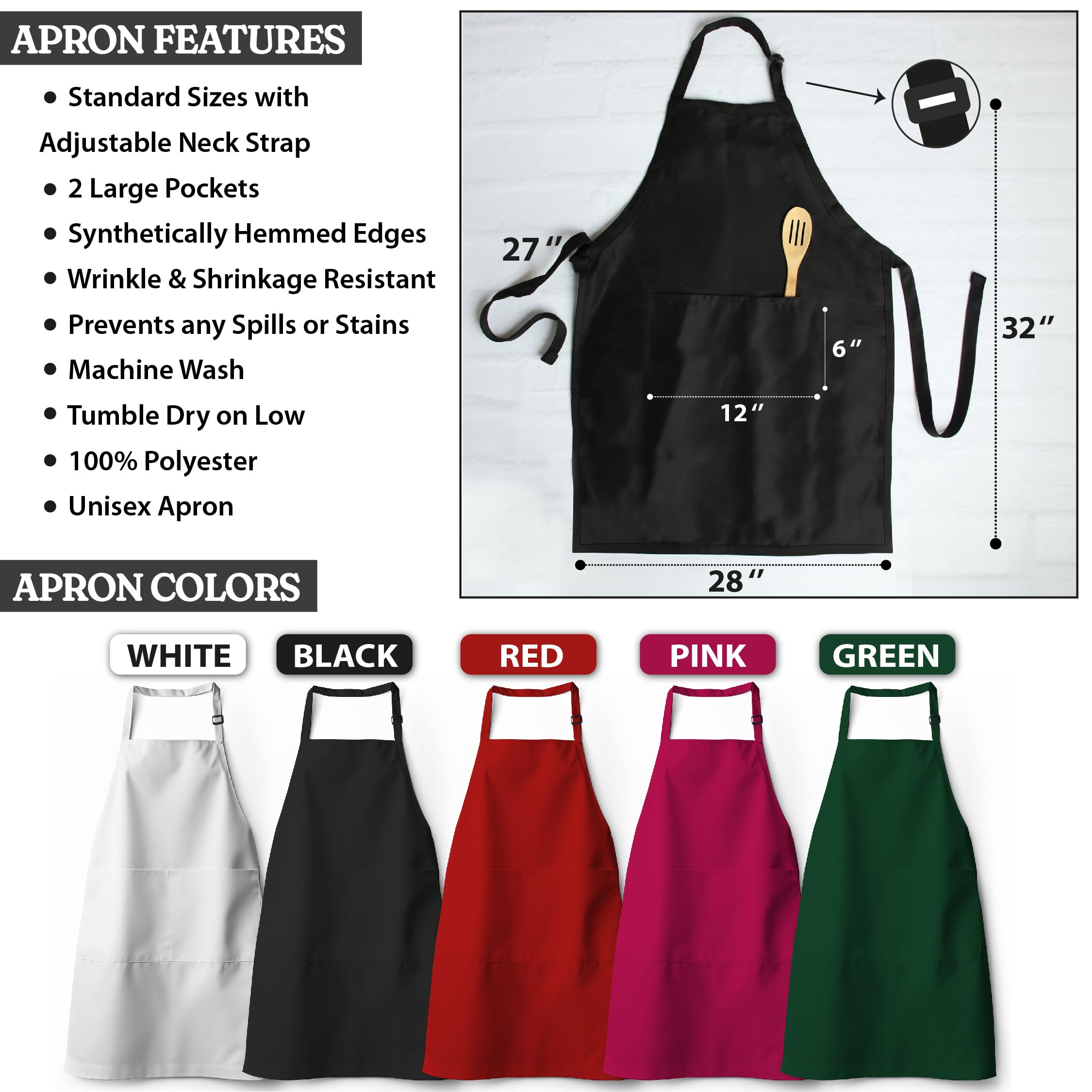 Personalized Apron for Women - Christmas, Birthday & Mother's Day Gift Ideas - Floral Design Kitchen Apron for Mom & Grandma - Perfect for Cooking, Baking and Gardening Activities