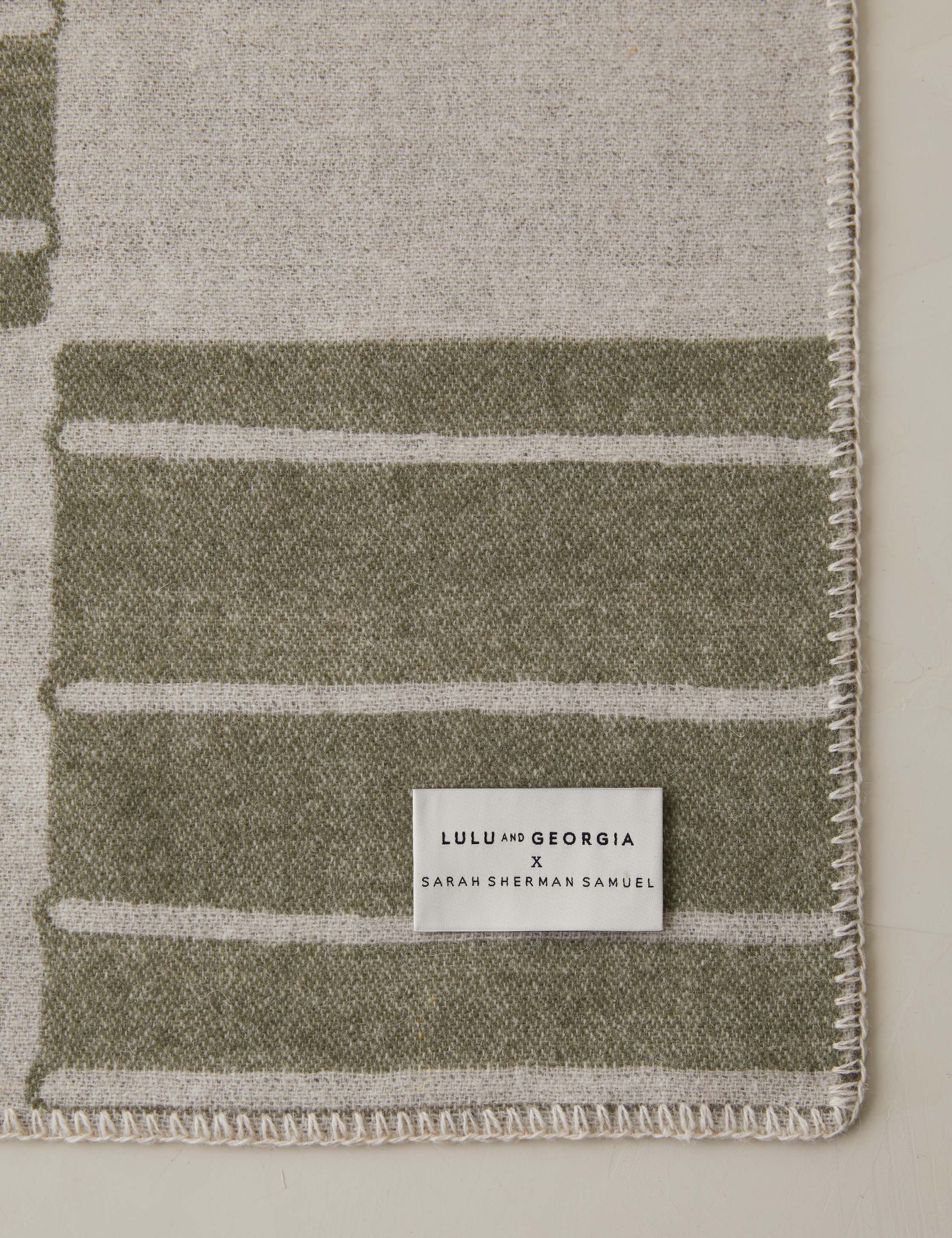 Reversible Checkered Wool Throw Blanket by Sarah Sherman Samuel - Cozy & Stylish for Sofa, Bed, or Home Decor