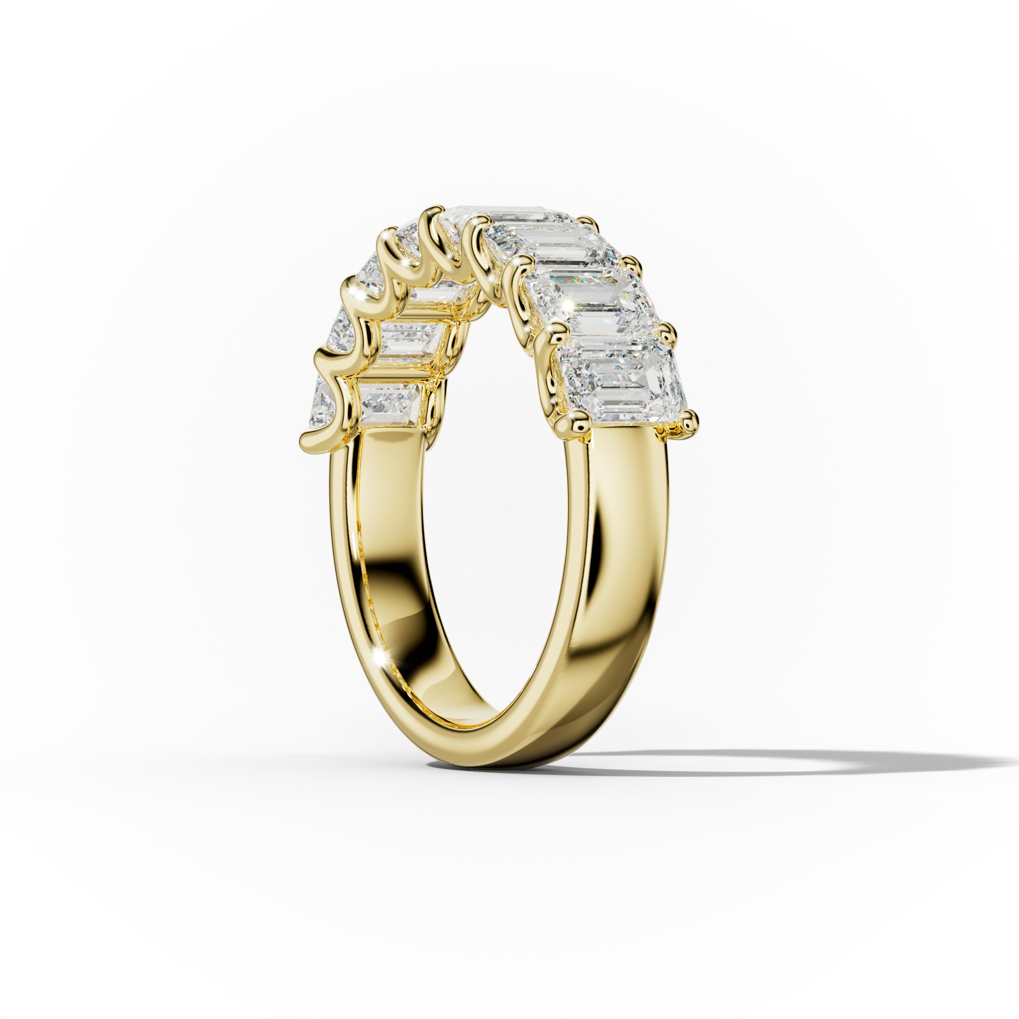 3.0 Carat Emerald Cut Diamond Anniversary Band for Women – Elegant Wedding Ring, Stackable Engagement Band, Perfect Gift for Anniversary, Valentine's Day & Special Occasions