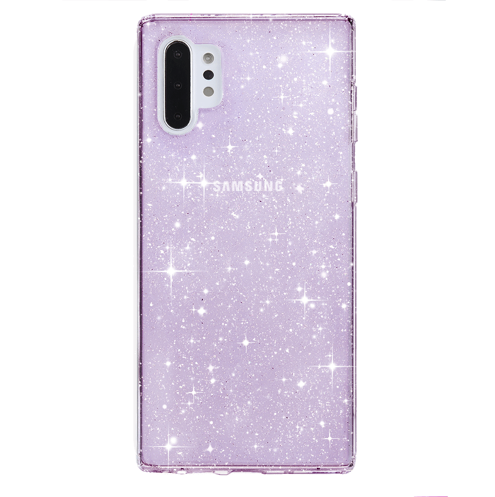 Lilac Stardust Samsung Phone Case - Protective Cover for Galaxy S21/S22/S23 - Trendy Glitter Design - Perfect for Everyday Use & Gift Giving