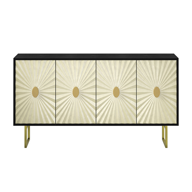 Ariano 60-Inch Wide Sideboard Buffet Cabinet - Modern Dining Room Storage Furniture for Home & Office Use