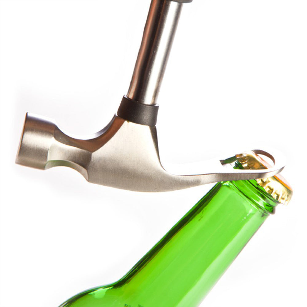Stainless Steel Beer Hammer Bottle Opener & Ice Crusher - Bar Tool for Opening Bottles and Crushing Ice - Perfect for Home Bars, Parties, and Outdoor Camping