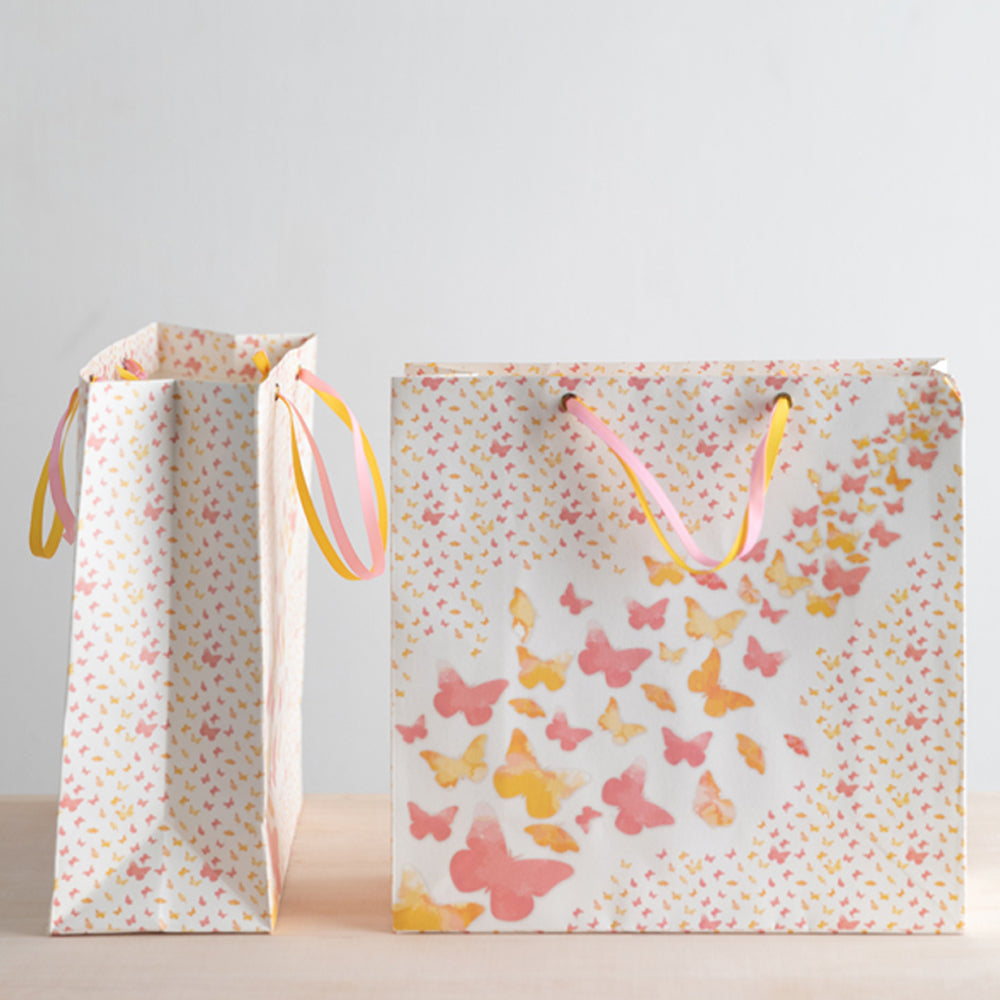 Vibrant Multicolor Butterfly Gift Bags for Kids - Set of 5 Party Favors | Perfect for Birthday Parties, Baby Showers & School Events