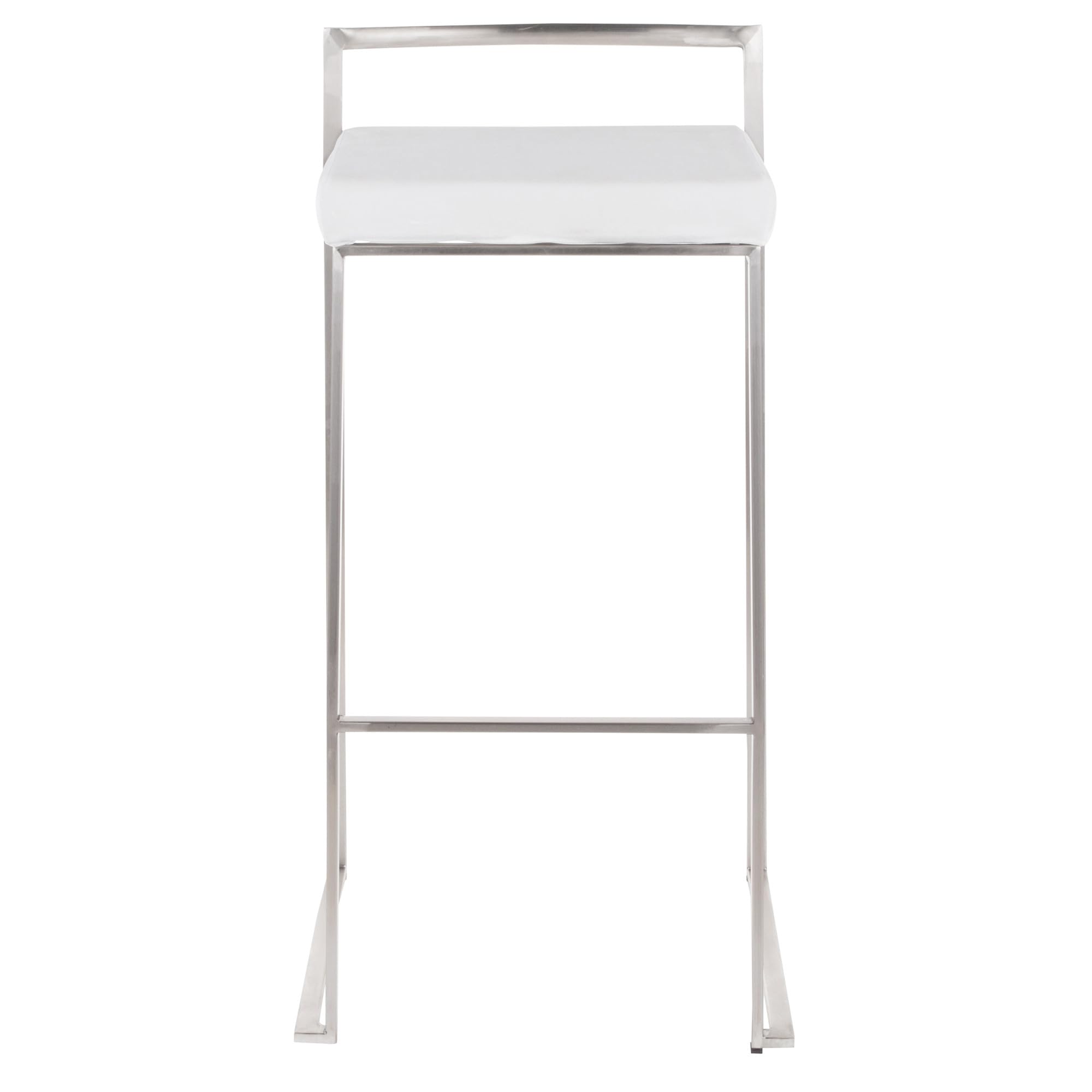 Fuji Stacker Bar Stool Set of 2 - Modern Bar Chairs for Kitchen Island, Pub & Restaurant Counter Height Seating - Durable & Space-Saving Stackable Bar Stools