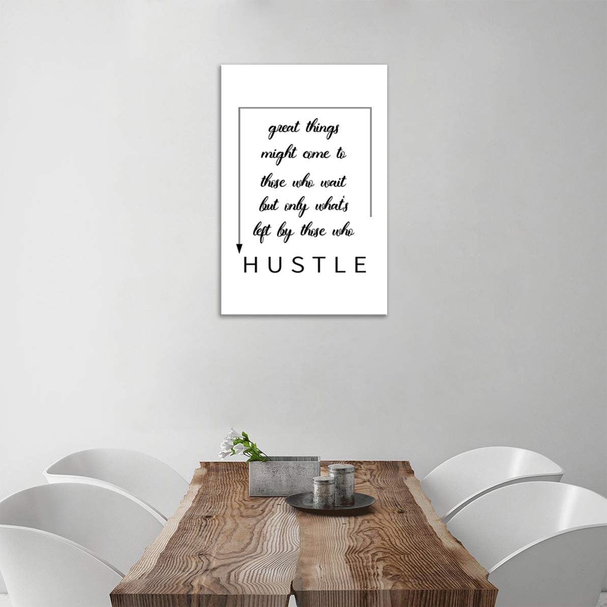 Inspirational Wall Art Canvas Print - Motivational Entrepreneur Quotes Poster for Office & Living Room Decor - Framed Ready to Hang - Perfect for Home Office, Workspace & Gift Giving