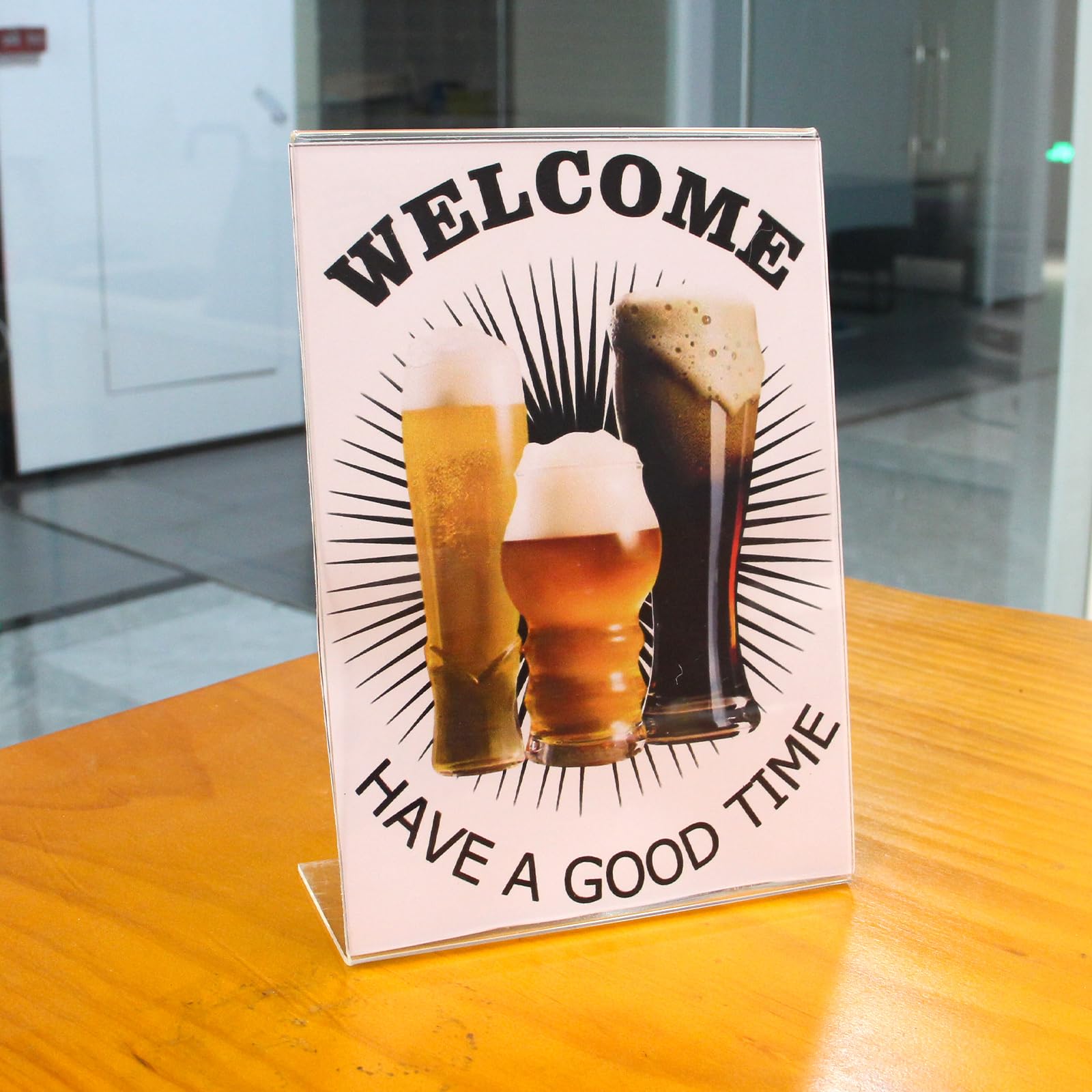3 Pack Clear Acrylic Sign Holder 8.5