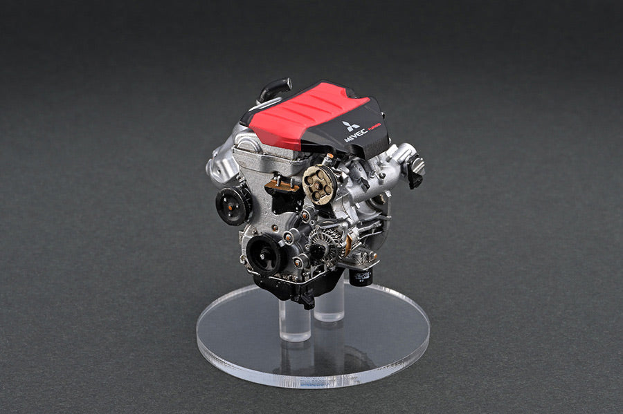 1:18 Scale Mitsubishi Lancer Evolution X (CZ4A) Diecast Model Car - Red Metallic Finish with Detailed Engine Display - Perfect for Collectors, Car Enthusiasts & Home/Office Decoration