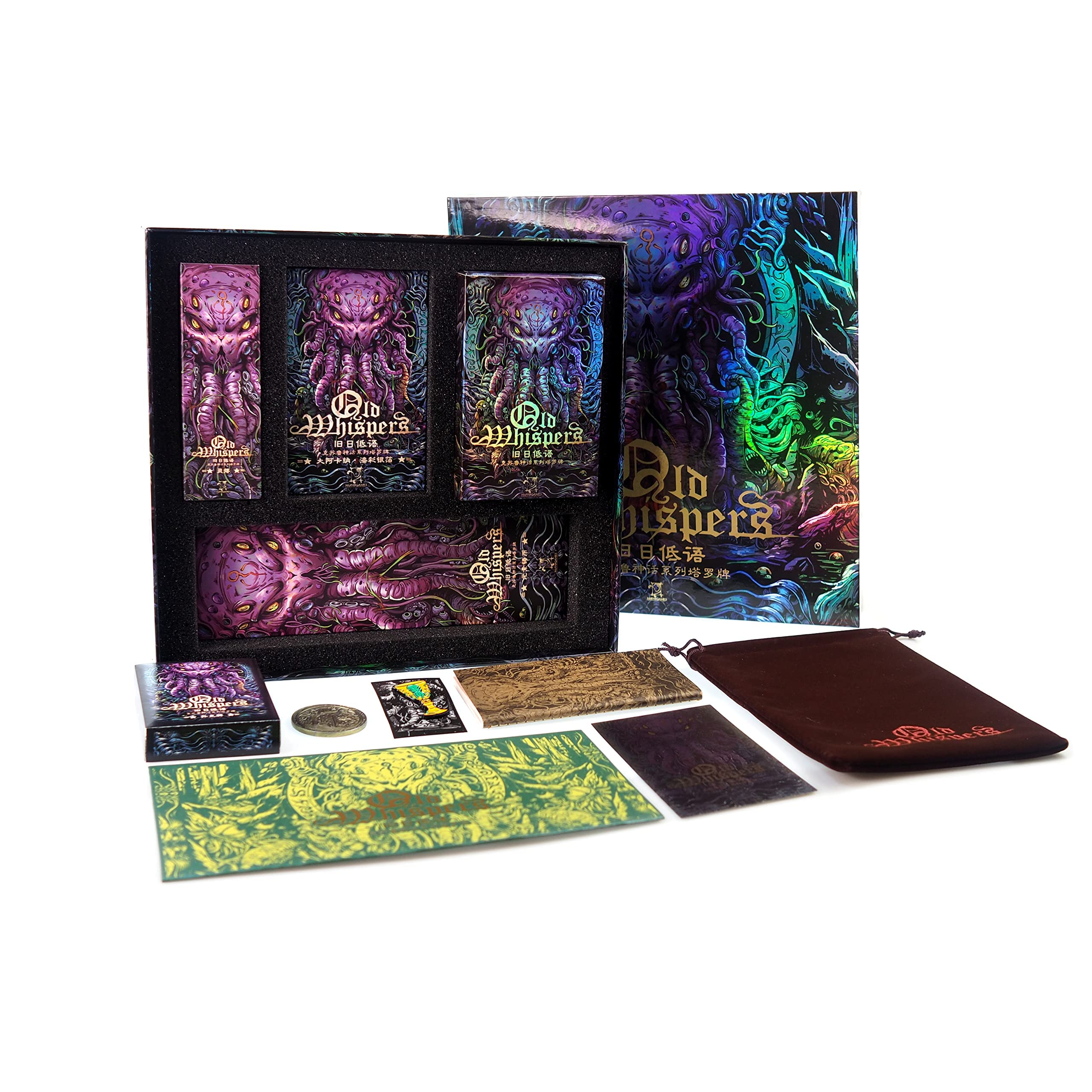 Mythical Cthulhu Octopus Tarot Cards - Fantasy Divination Deck for Fortune Telling, Collectible Playing Cards with Deep Purple Artwork | Perfect for Magic Parties, Game Nights & Mystical Gatherings