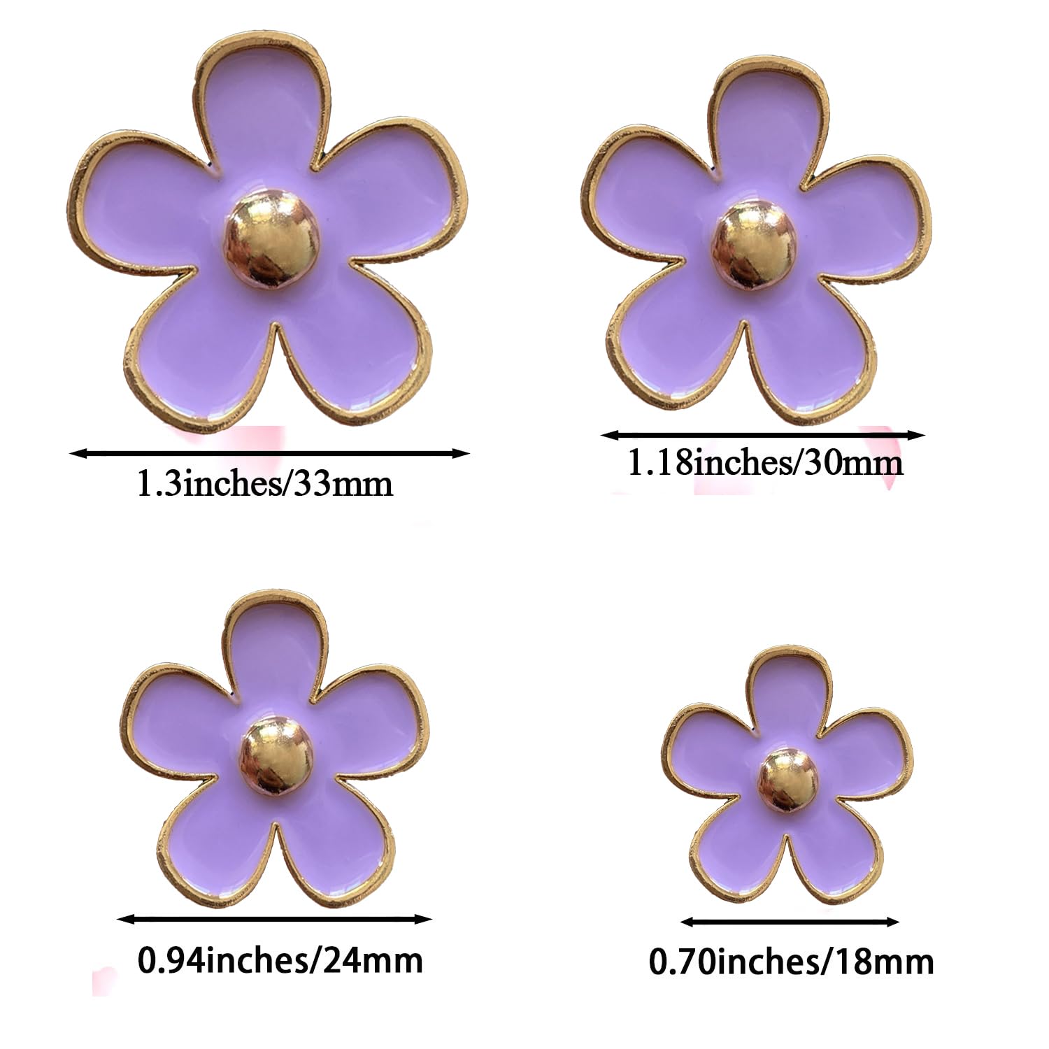 4 Pack Daisy Air Vent Clips - Cute Flower Car Air Freshener & Decor Accessories for Women (Purple) | Car Interior Decorations, Air Conditioning Outlet Charms for Home & Office Vehicles