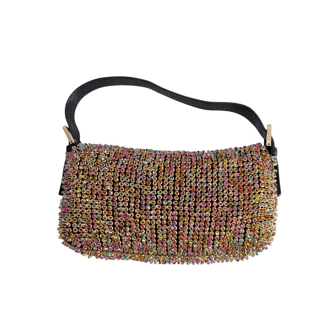 Fendi Limited Edition Multi-Color Beaded Baguette Bag | Luxury Designer Handbag for Women | Perfect for Parties, Weddings & Special Occasions