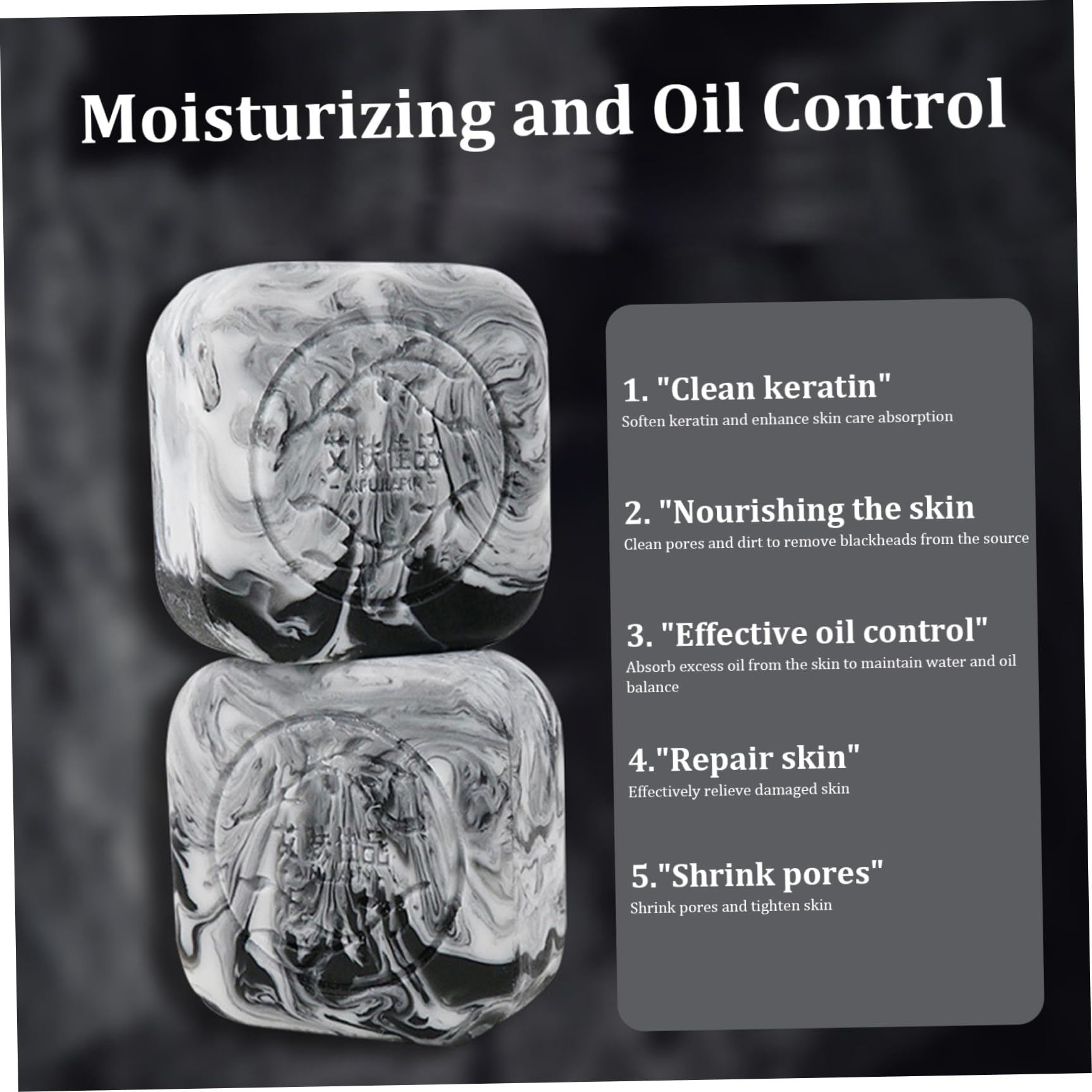 Natural Charcoal & Volcanic Clay Face Soap for Acne - 2 Pack (100g Each) | Oil Control & Moisturizing Black Soap Bar for Men & Women | Gentle Cleanser for Face, Scalp & Body | Perfect for Oily & Acne-Prone Skin Care Routine