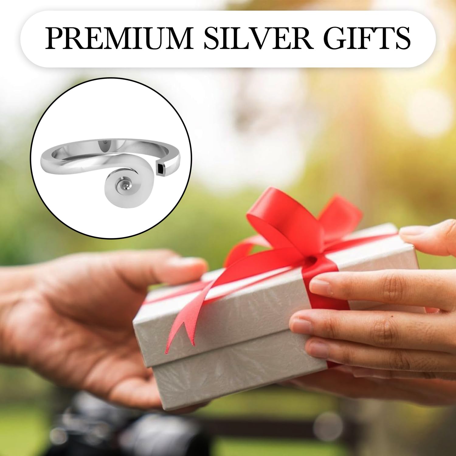 Elegant Silver-Plated Floral Leaf Napkin Rings - Engravable Personalized Wedding Napkin Holders | Premium Gift Box | Stainless Steel Dining Accessories for Wedding, Party & Home Decor