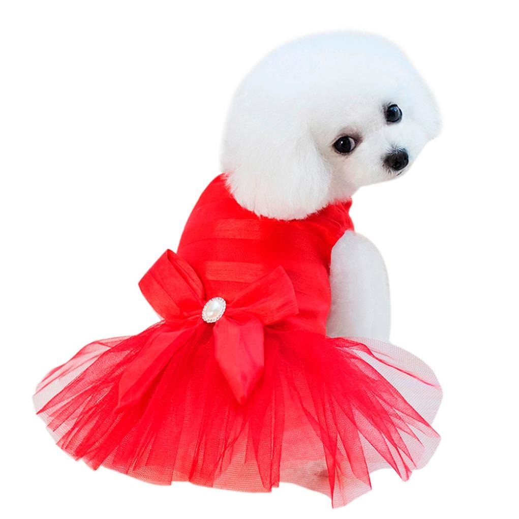 Howstar Pet Dress - Cute Elegant Bowknot Princess Dog Clothes for Small Dogs, Summer Vest Costume for Girl Puppies - Perfect for Parties, Photo Shoots & Daily Walks
