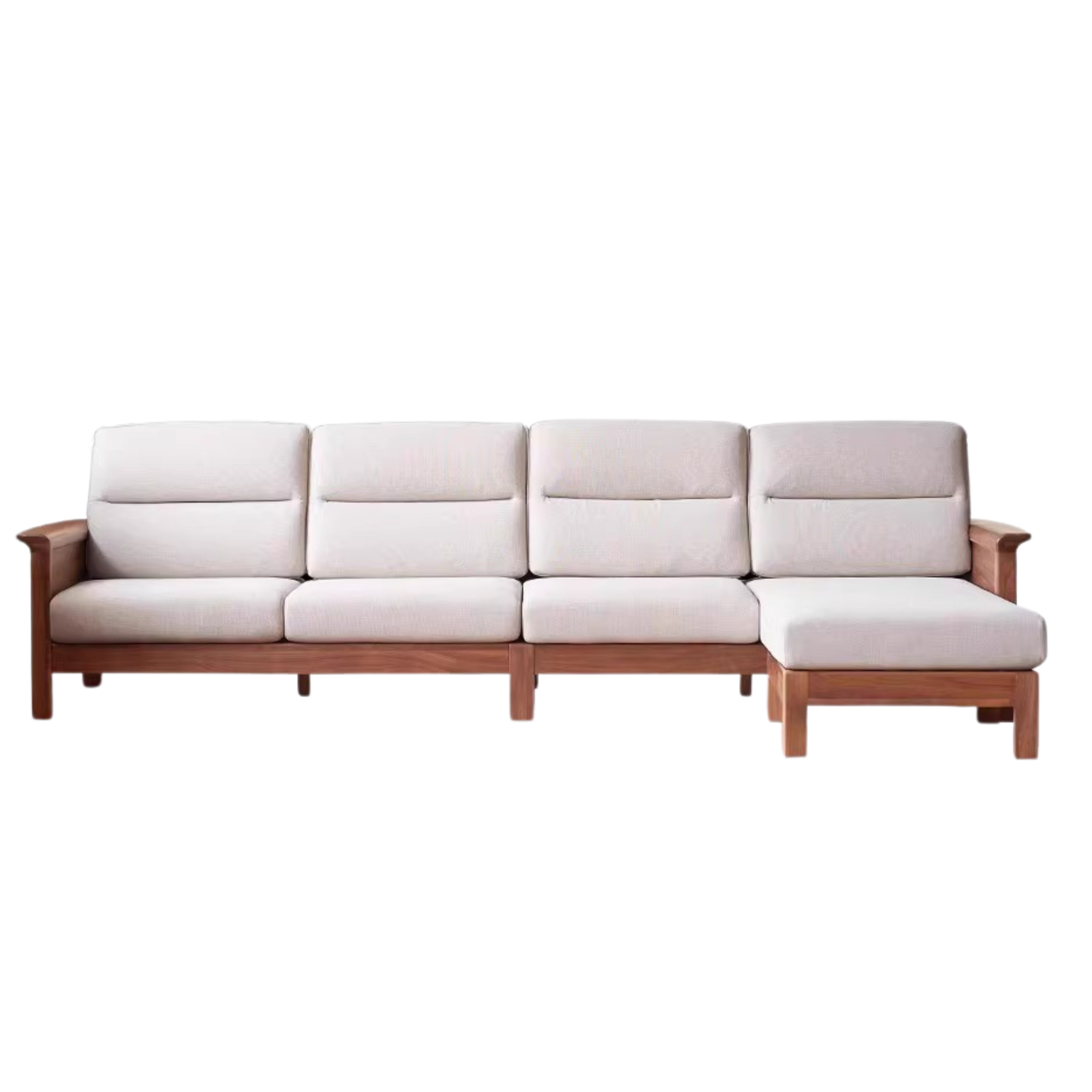 129.1x61.8x36.2inch / 328x157x92сm / Walnut color / corner gravel white four-person