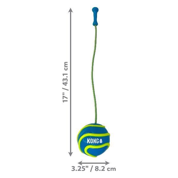 KONG Bunzi High Visibility Dog Toy - Durable Fetch & Chew Toy for Active Dogs, Perfect for Outdoor Play & Training