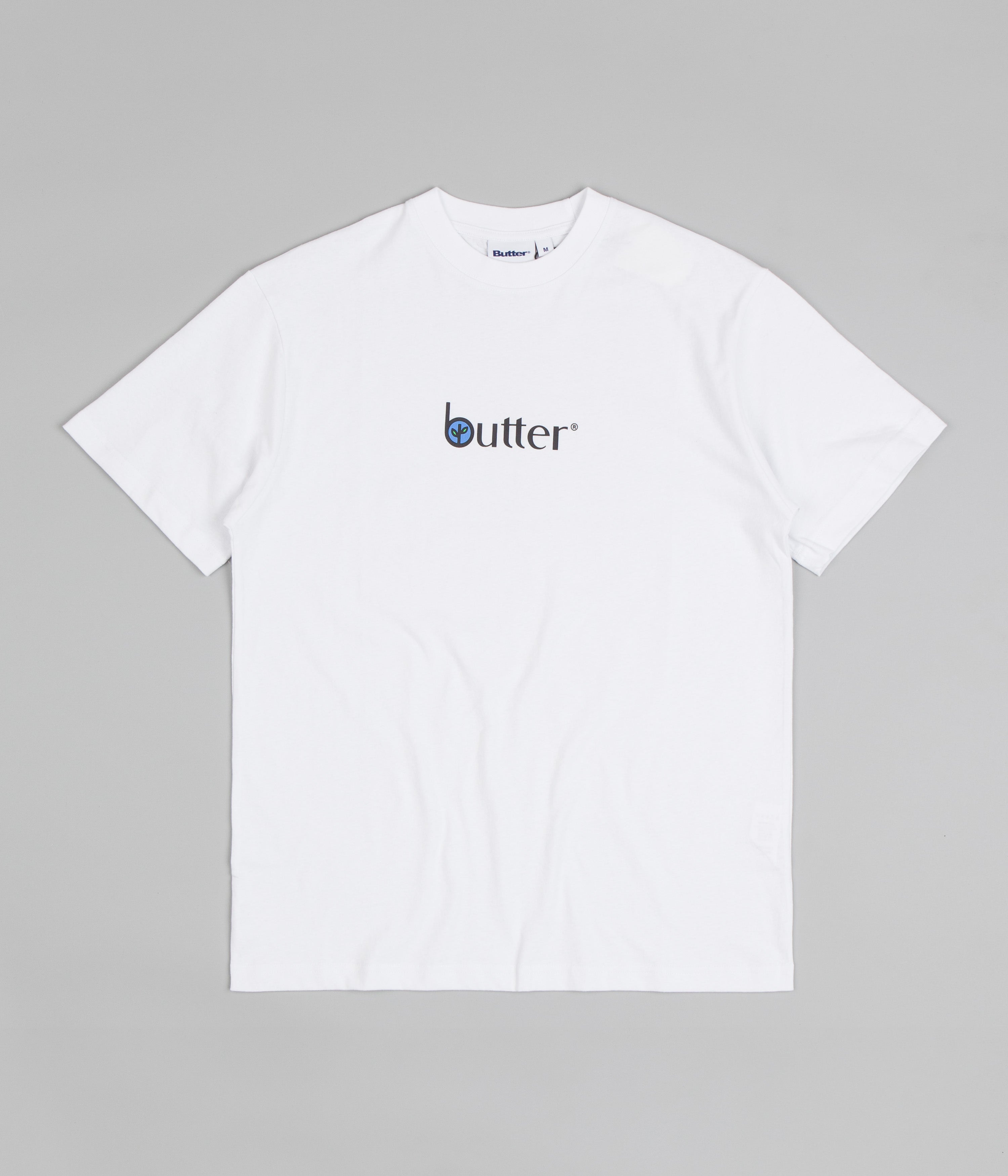 Butter Goods Leaf Classic Logo T-Shirt for Men & Women - 100% Cotton White Tee - Casual Streetwear for Everyday Wear & Outfits