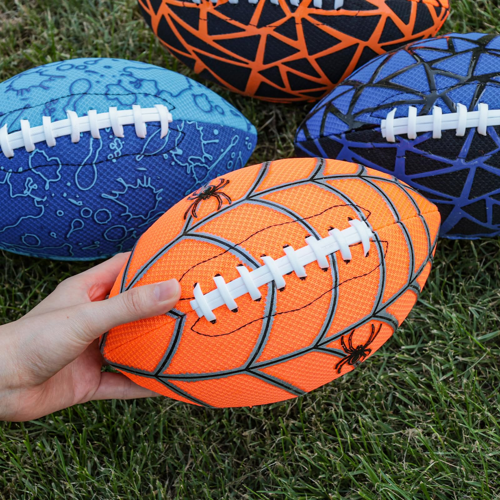 Inflatable Football Toys for Kids & Adults - 9 Inch Water Football for Pool, Beach & Outdoor Games - Strong Grip Design for Fun Family Activities - Perfect for Swimming, Backyard Play & Summer Parties (Orange)