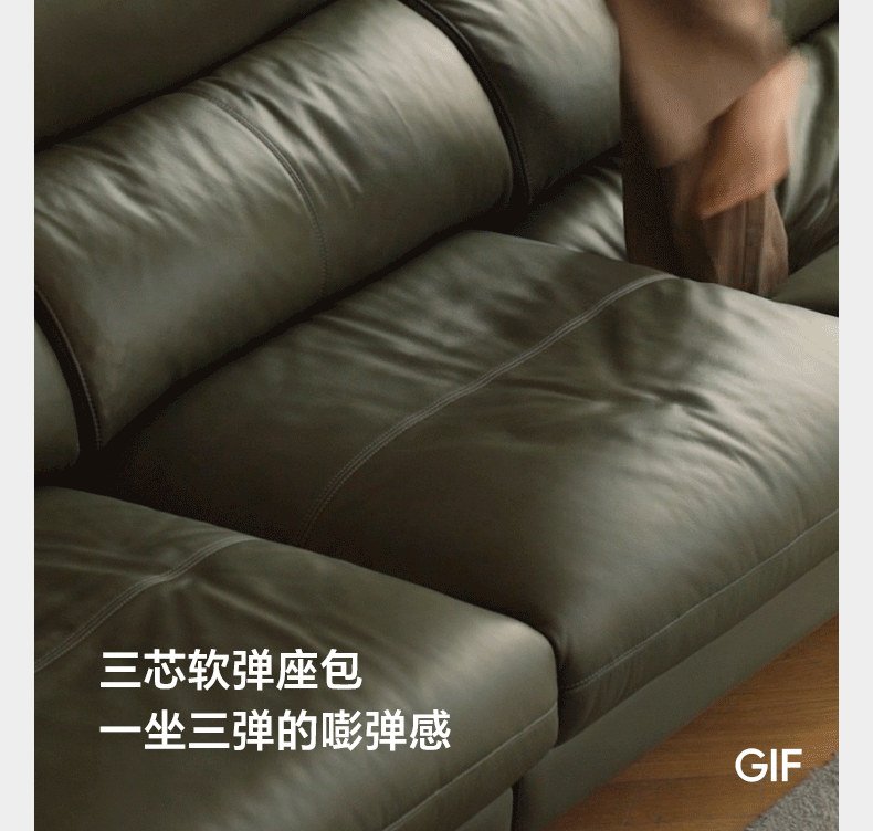 Premium Genuine Cowhide Leather Sofa - First Layer Top Grain Leather for Durability & Comfort - Perfect for Living Room, Office, or Lounge Area