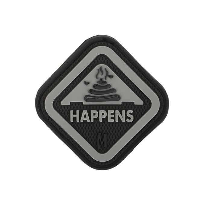 Custom It Happens Morale Patch - Funny Motivational Embroidered Patch for Jackets, Hats & Backpacks - Perfect for Military, Police, Firefighters & Outdoor Enthusiasts