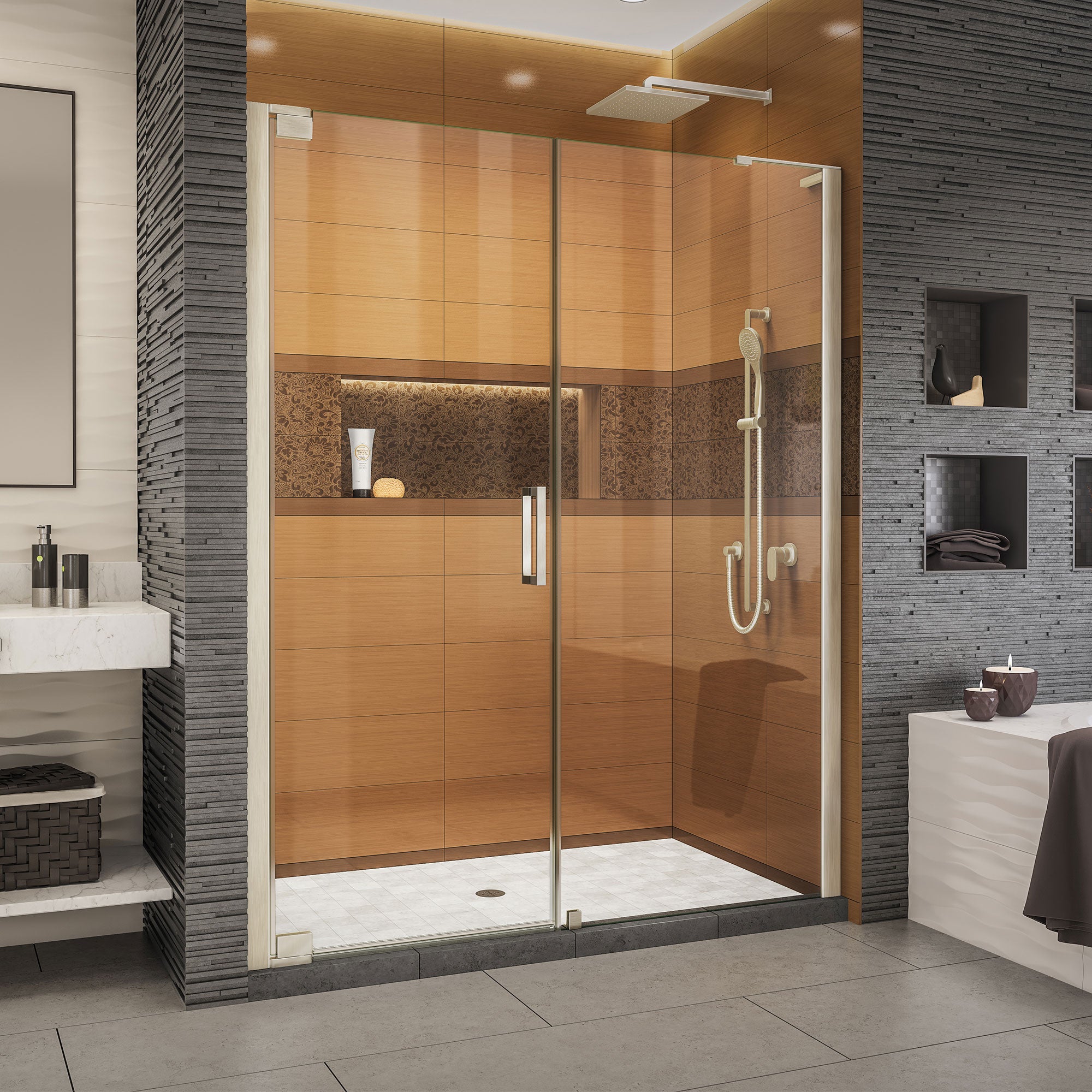 DreamLine Elegance LS Frameless Pivot Shower Door - 56 3/4