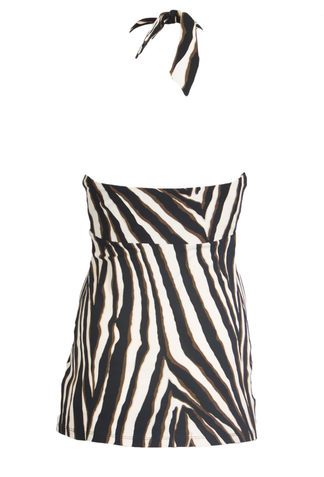 Olian Maternity Women's Animal Print Halter Top - X-Small, Multi-Color | Comfortable & Stylish Pregnancy Wear for Casual Outings & Summer Maternity Photos