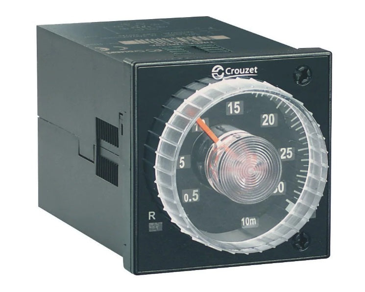 Syr Line Multirange Timer TMR 48X - 11 Pin SPDT Delay Relay (0.02s-300h) | 12-240VDC/24-240VAC | 48x48mm DIN Rail Timer | Functions A1, A2, H1, H2, Q1, Q2, D Di | Ideal for Industrial Automation, HVAC Systems & Electrical Control Panels