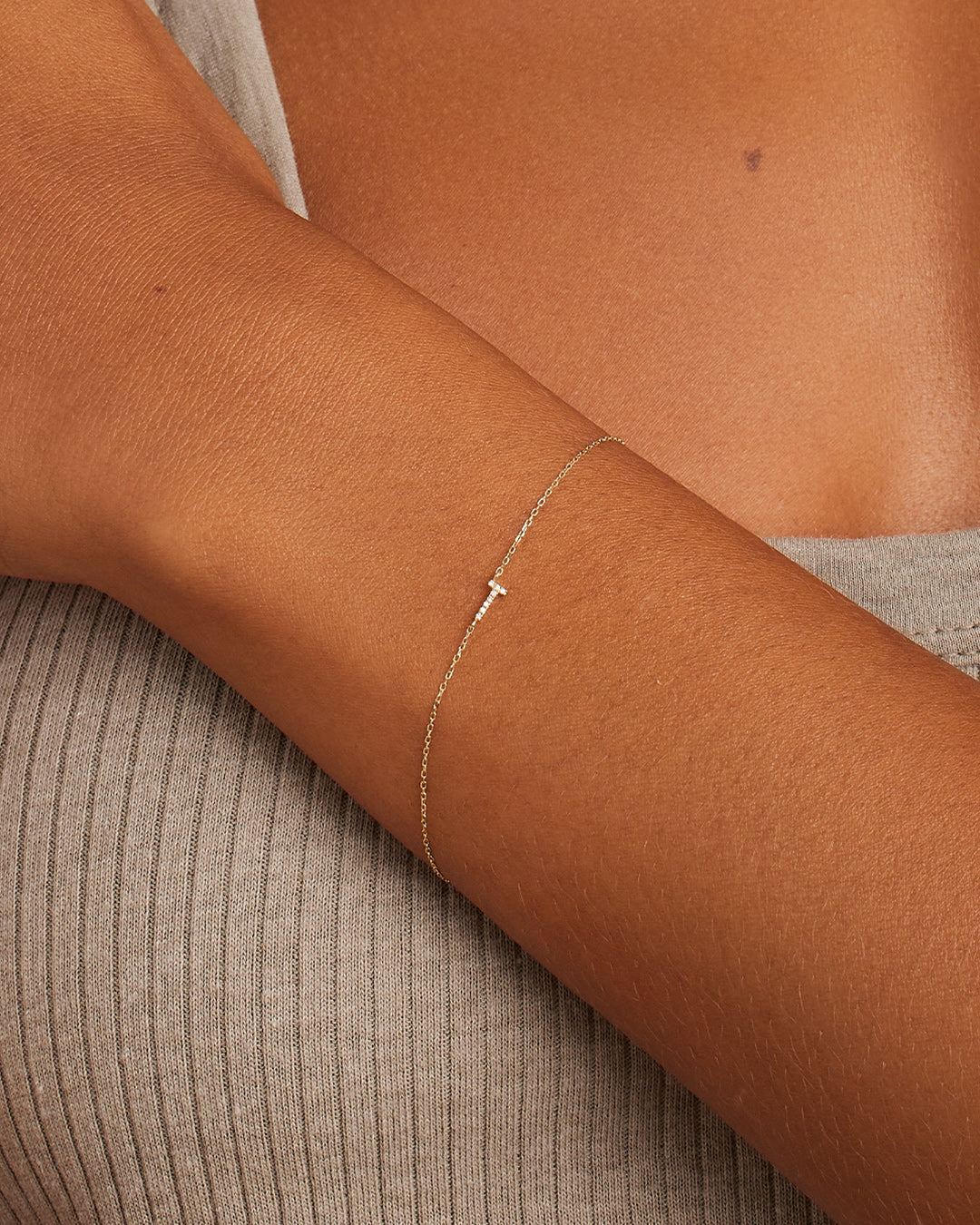 Diamond Pavé Alphabet Bracelet - Personalized Initial Letter Bracelet for Women, Sterling Silver or Gold Plated, Elegant Gift for Birthday, Anniversary, Valentine's Day | Perfect for Everyday Wear & Special Occasions
