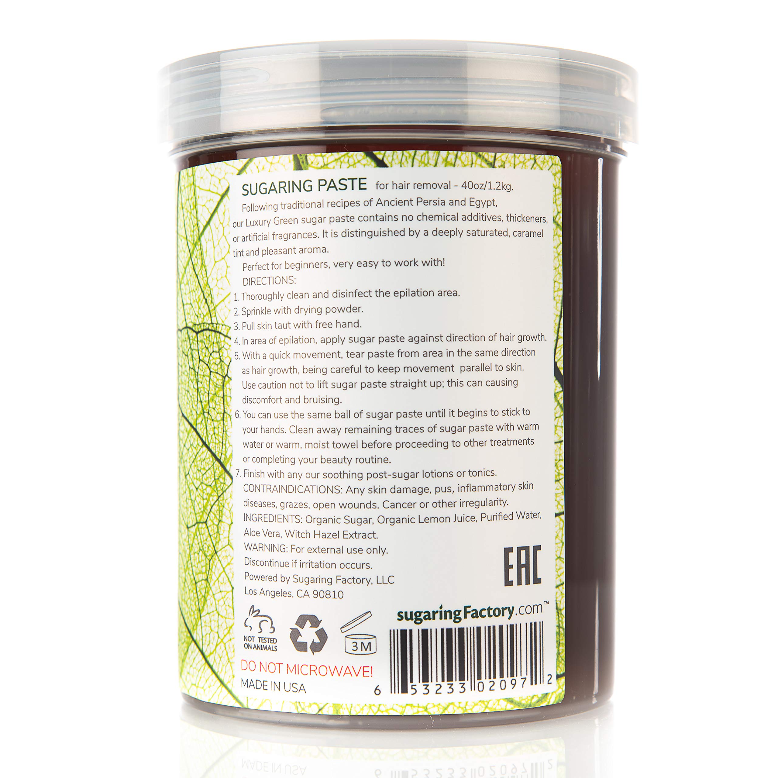 Premium Sugaring Paste - Medium Strength, All-Natural Hair Removal Wax for Legs, Arms, Bikini & Full Body | Gentle Exfoliation for Smooth Skin | At-Home Salon Quality Hair Removal Solution