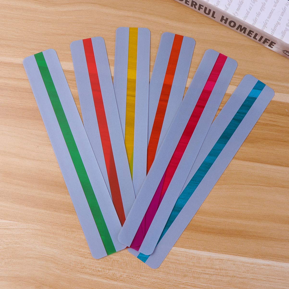 NUOBESTY 12pcs Custom Photo Bookmarks - Colorful Highlighters & Reading Strips with PVC Transparent Design for Books, Gifts, Business License Box Ruler - Perfect for Christmas Gifts, School Supplies & Office Use